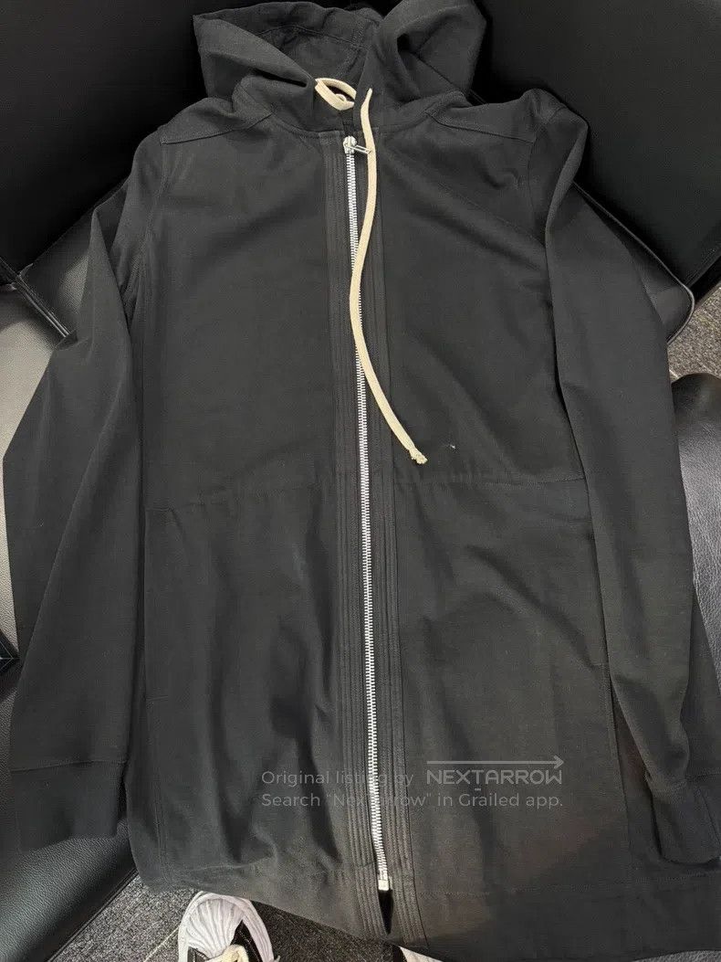 Rick Owens Rick Owens Black Midi Zip Hoodie Size US M / EU 48-50 / 2 - 1 Thumbnail