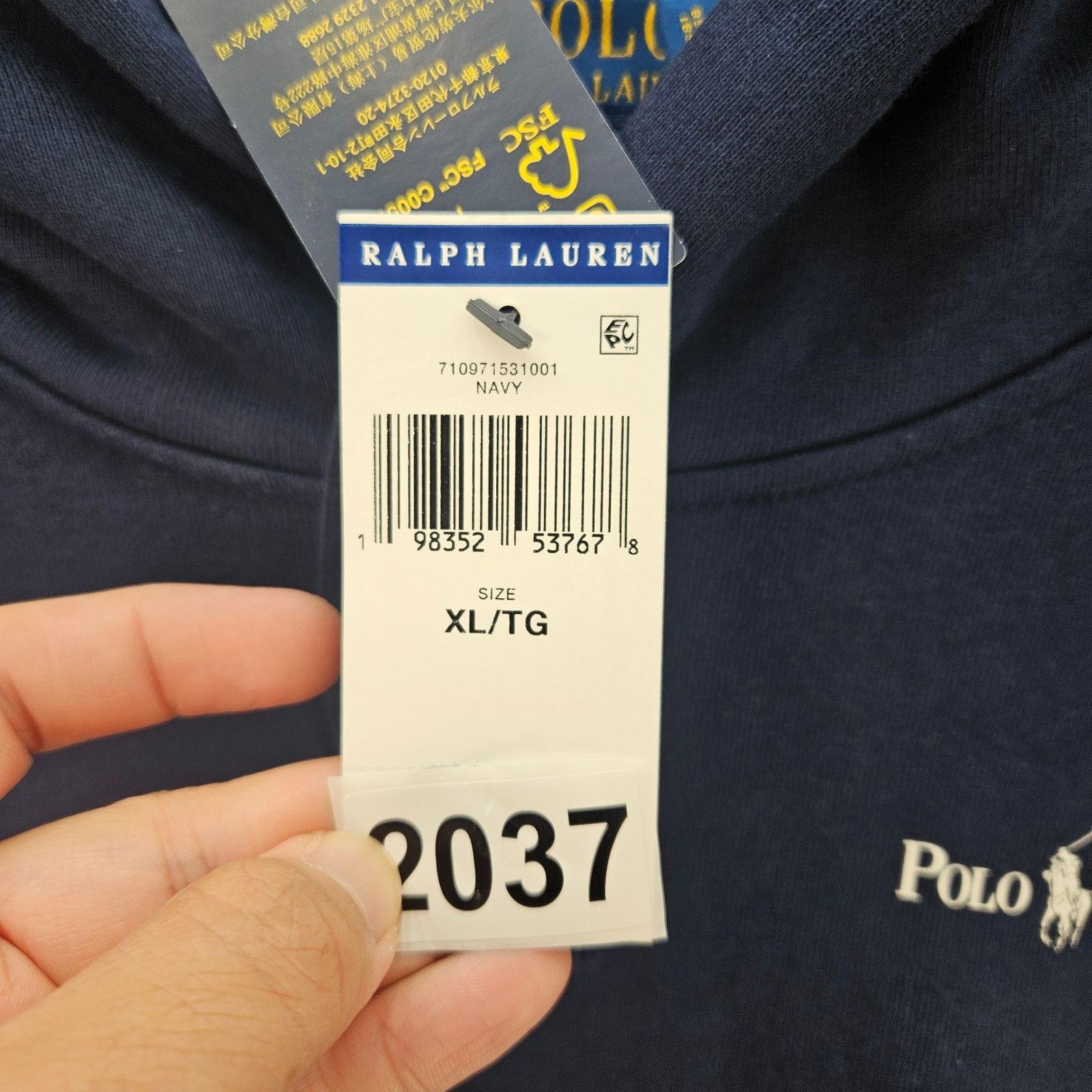 Polo Ralph Lauren POLO RALPH LAUREN MEN'S XL NAVY BLUE TERRY CLOTH HEAVY DUTY Size US XL / EU 56 / 4 - 3 Thumbnail