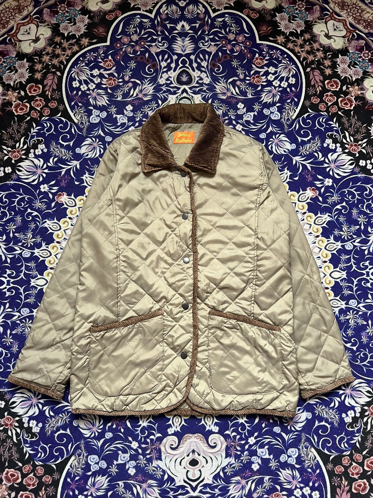 Japanese Brand Sweet Pannpukinn Corduroy Quilted Jacket Designer Japanese Size US M / EU 48-50 / 2 - 1 Thumbnail