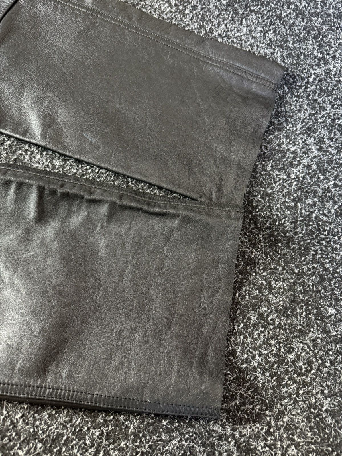 Genuine Leather Leather Biker MOTO Rock Punk Opium Chrome Style Pants Black Size US 31 - 5 Thumbnail