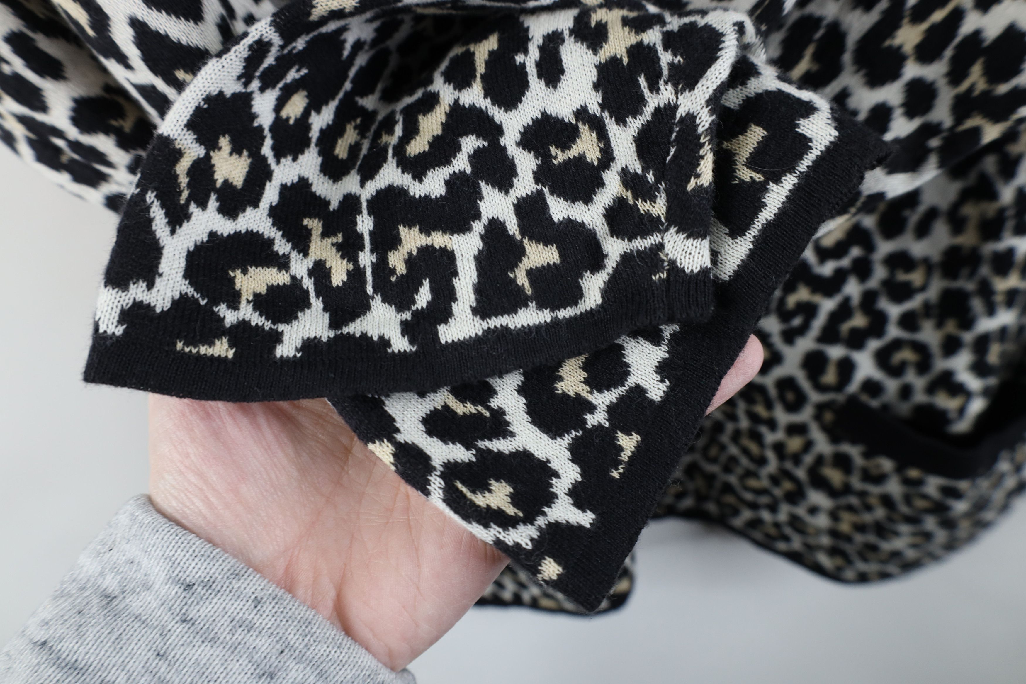 Lands' End × Vintage Vintage Lands End Leopard Cheetah Knit Cardigan Sweater Size 3XL / US 20-22 - 6 Thumbnail