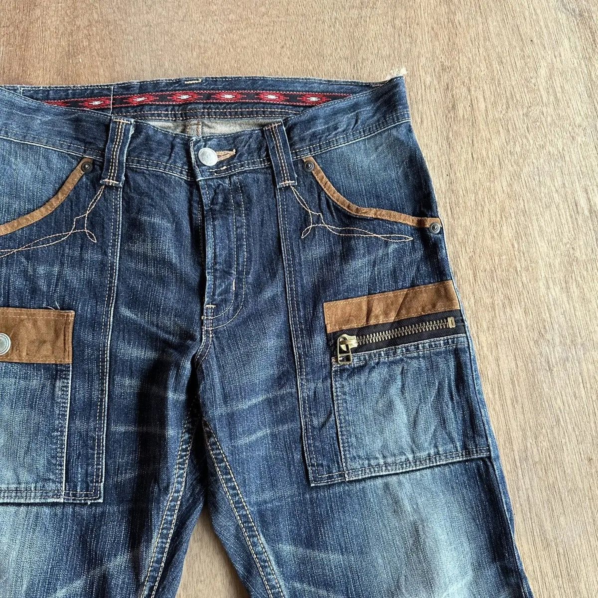 Japanese Brand STEALS🔥DISTRESSED DENIM VINTAGE EDWIN JEAN NICE FADING PANT Size US 34 / EU 50 - 4 Thumbnail