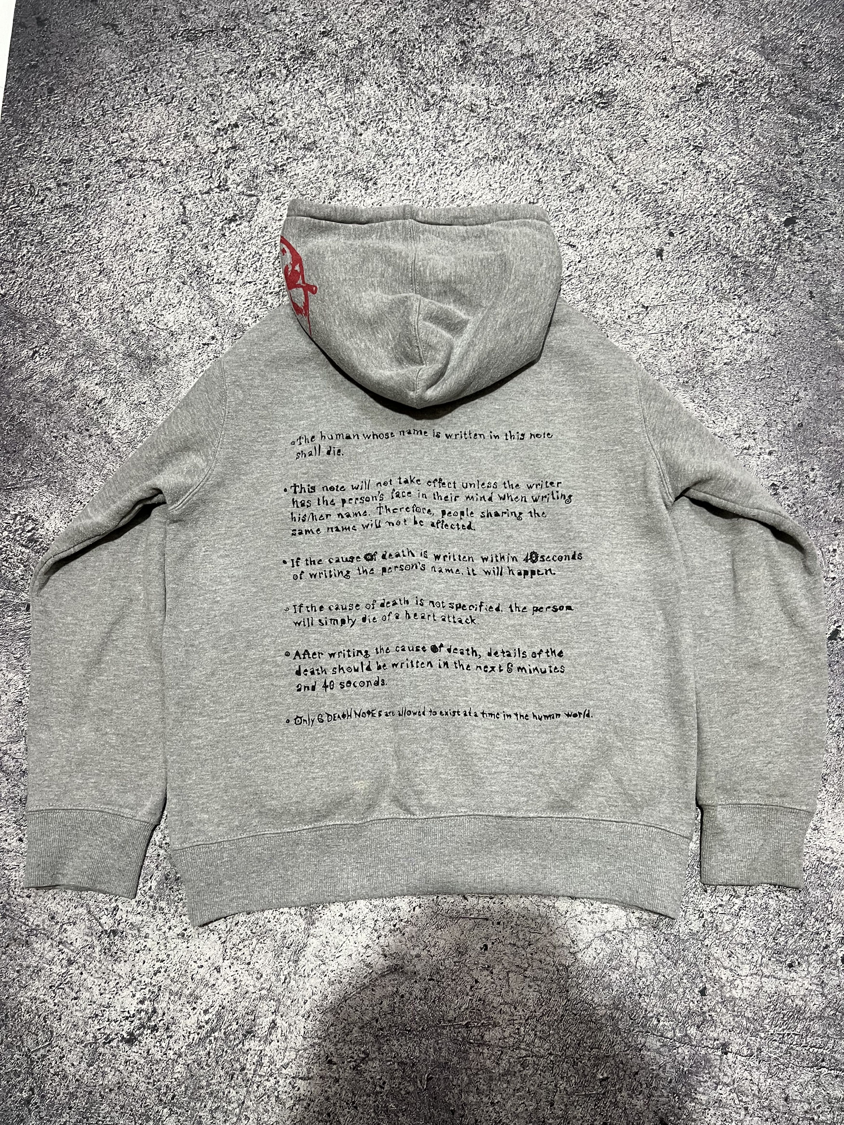 Japanese Brand 2000s Death Note Film Poem Hoddie y2k Size US M / EU 48-50 / 2 - 3 Thumbnail