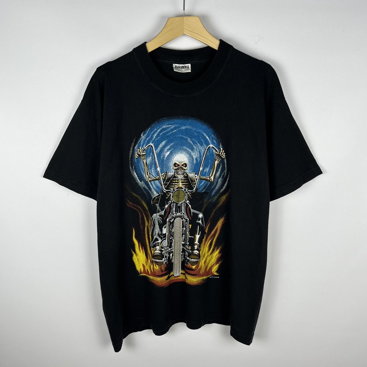Harley Davidson Vintage Hellraiser biker Harley Davidson style tee 90’s Size US L / EU 52-54 / 3 - 1 Thumbnail