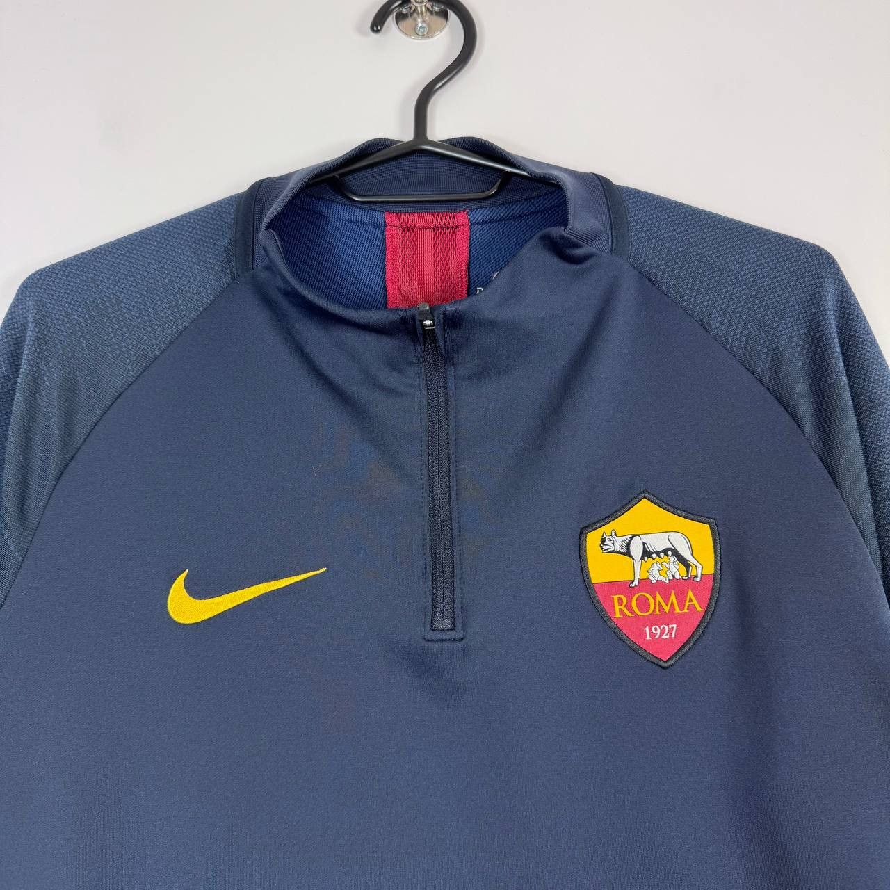 Nike Nike As Roma Training Drill Top 1/4 Zip Blue Mens Football M Size US M / EU 48-50 / 2 - 2 Thumbnail