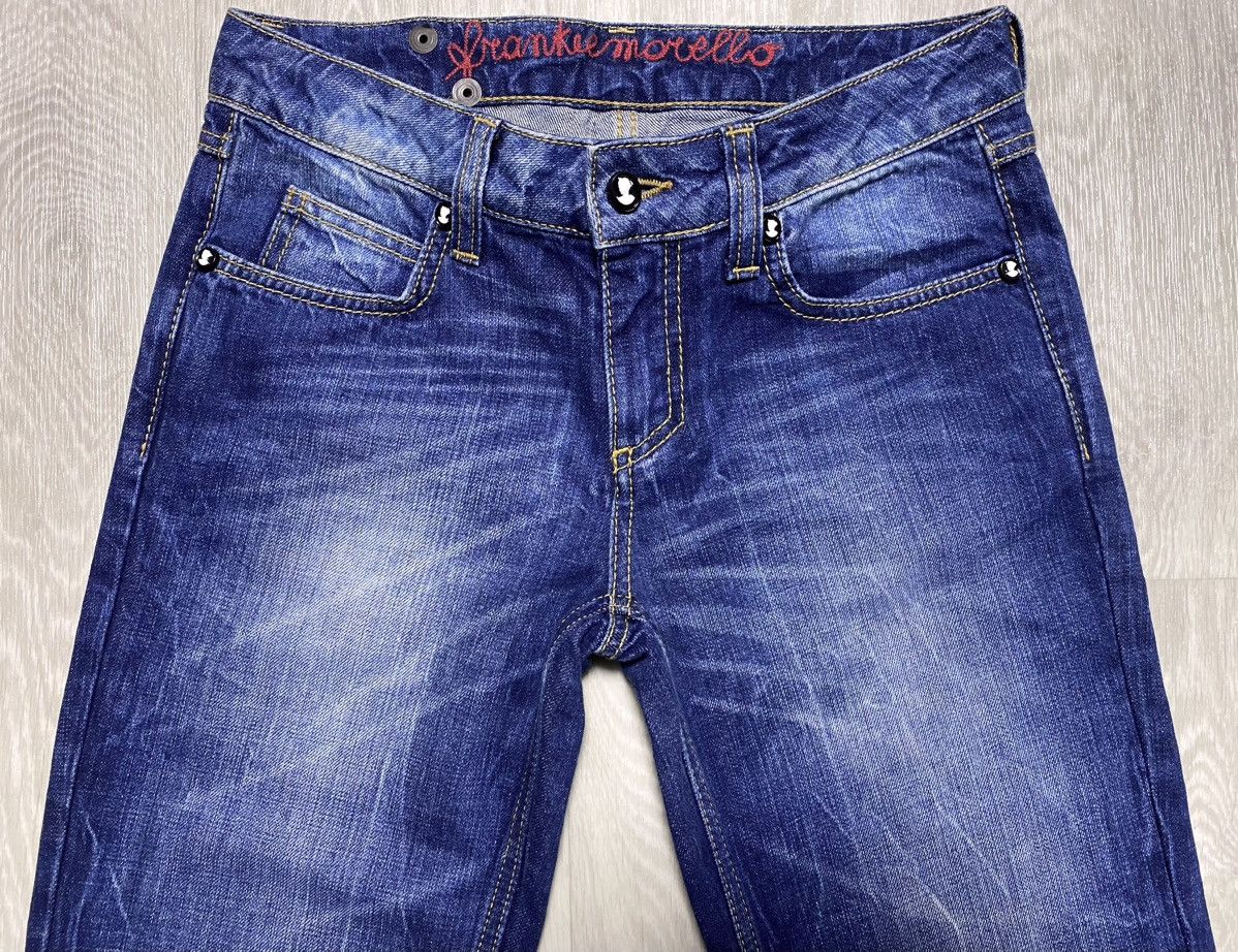 Frankie Morello Women’s Frankie Morello Flared Washed Navy Jeans Denim Logo Size 27" / US 4 / IT 40 - 7 Thumbnail