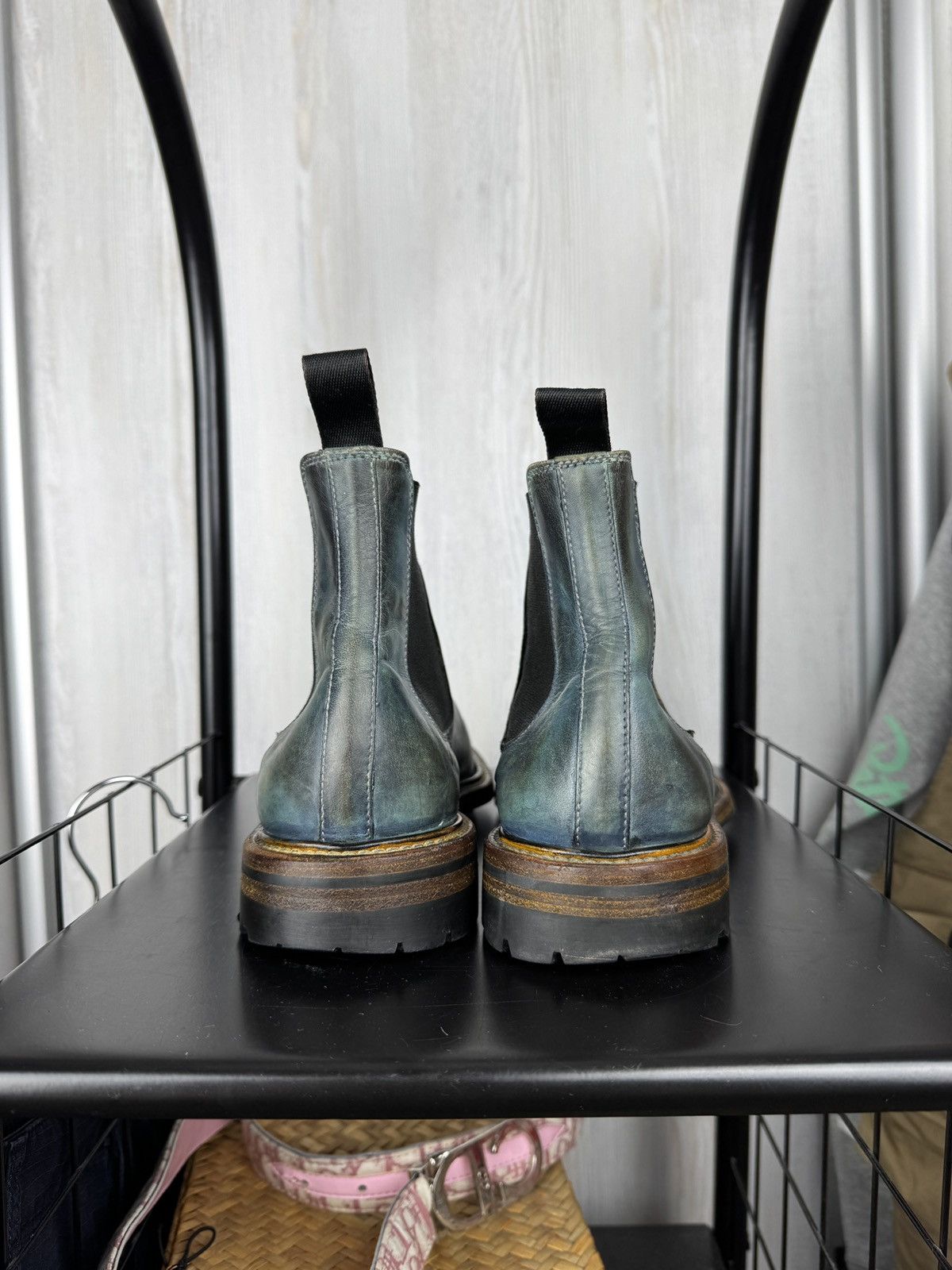Handmade Italian bespoke Handmade Calfskin Vibram sole Chelsea boots Size US 7.5 / EU 40-41 - 11 Thumbnail