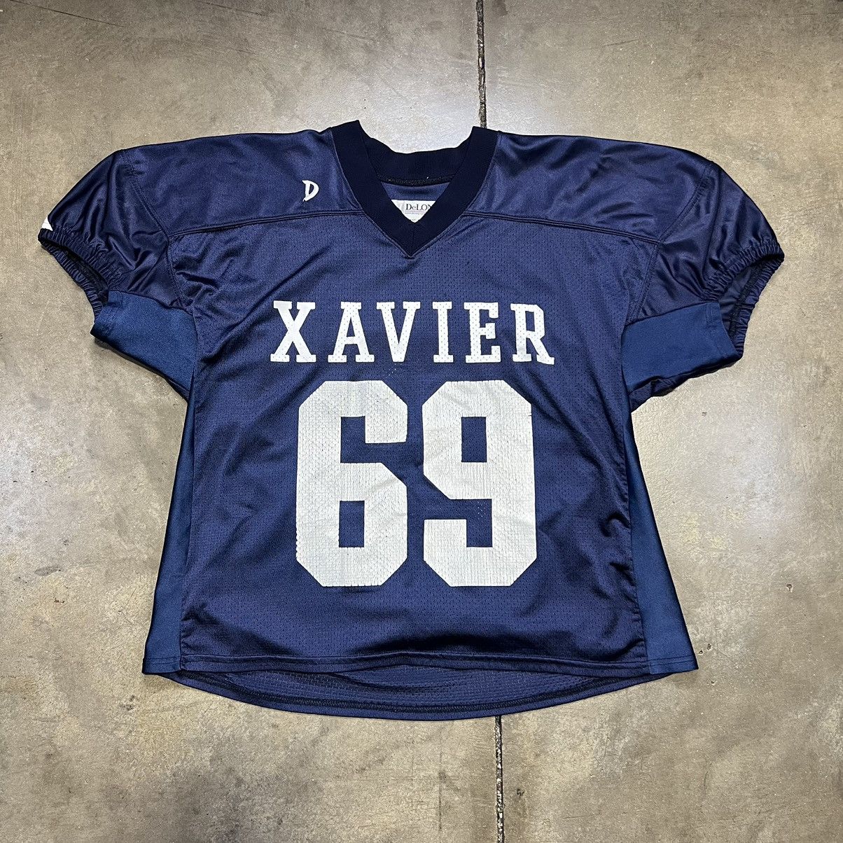 Russell Athletic × Vintage Vintage 90s DeLong Mesh Football Jersey Practice Boxy Size US XXL / EU 58 / 5 - 1 Thumbnail