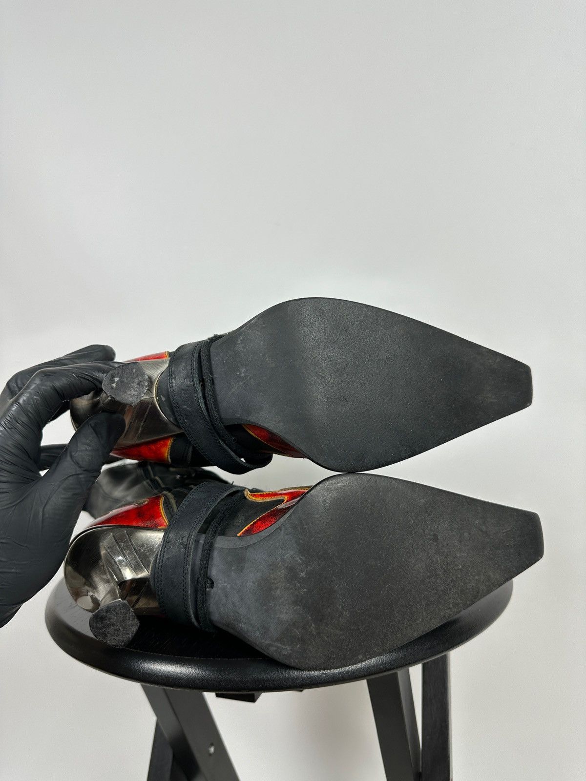 New Rock New Rock Flames Leather Heels Boots Y2K Size US 9 / IT 39 - 21 Thumbnail