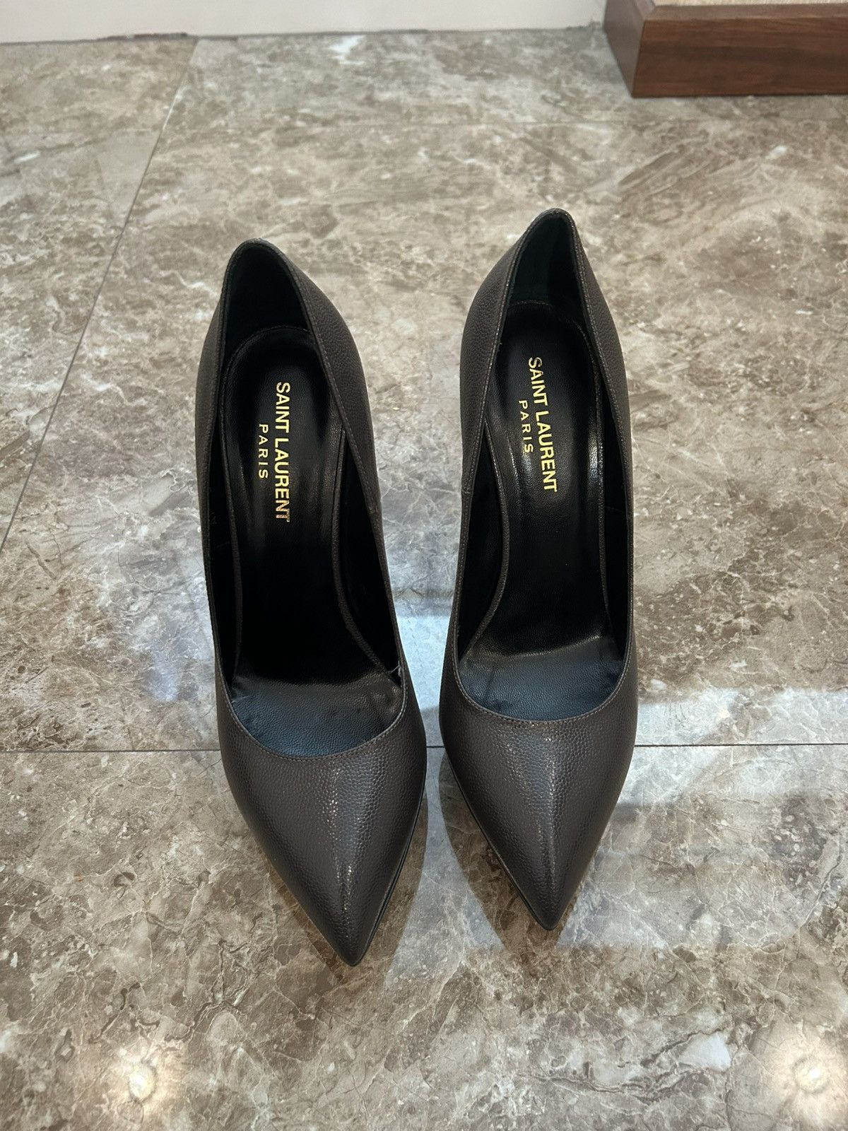 Yves Saint Laurent Saint Laurent grey heels Size US 8.5 / IT 38.5 - 3 Thumbnail