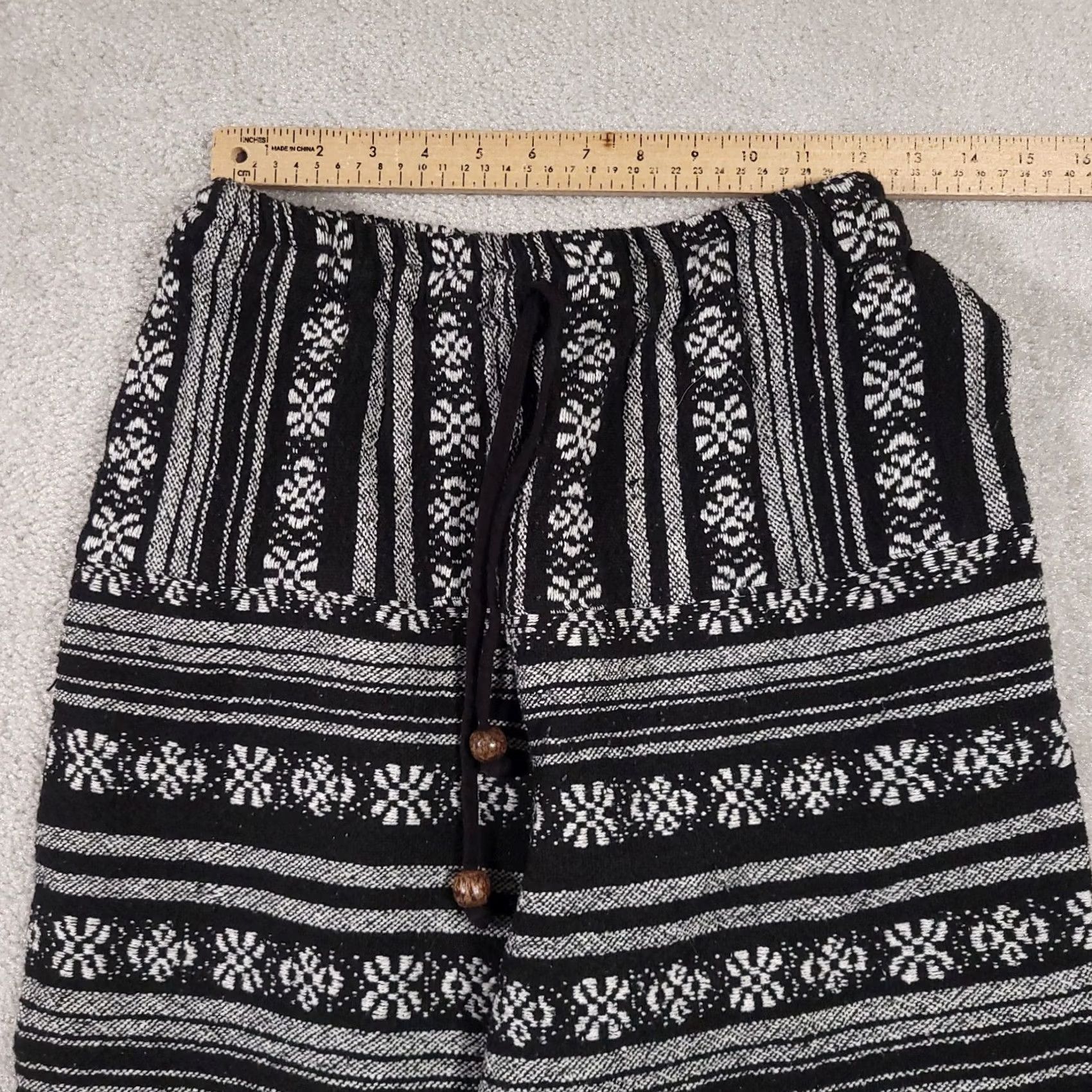 HARE Harem Pants Jogger Women Small Black Cotton Knit Drawstring Elastic Waist Pockets Tapered Inseam 25in From Harempants.com Size 28" / US 6 / IT 42 - 7 Thumbnail