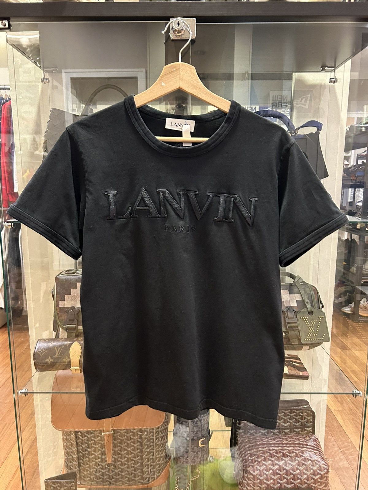 Lanvin Lanvin Embroidered Logo Tee Black Size US M / EU 48-50 / 2 - 1 Thumbnail