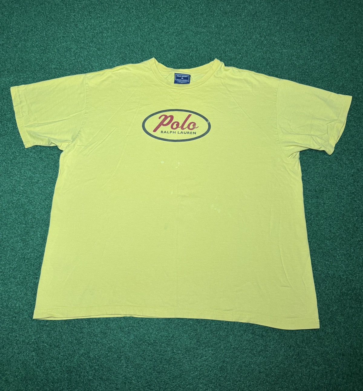 Polo Ralph Lauren Vintage Polo Sport Ralph Lauren Relaxed Boxy Yellow T Shirt Size US XL / EU 56 / 4 - 1 Thumbnail