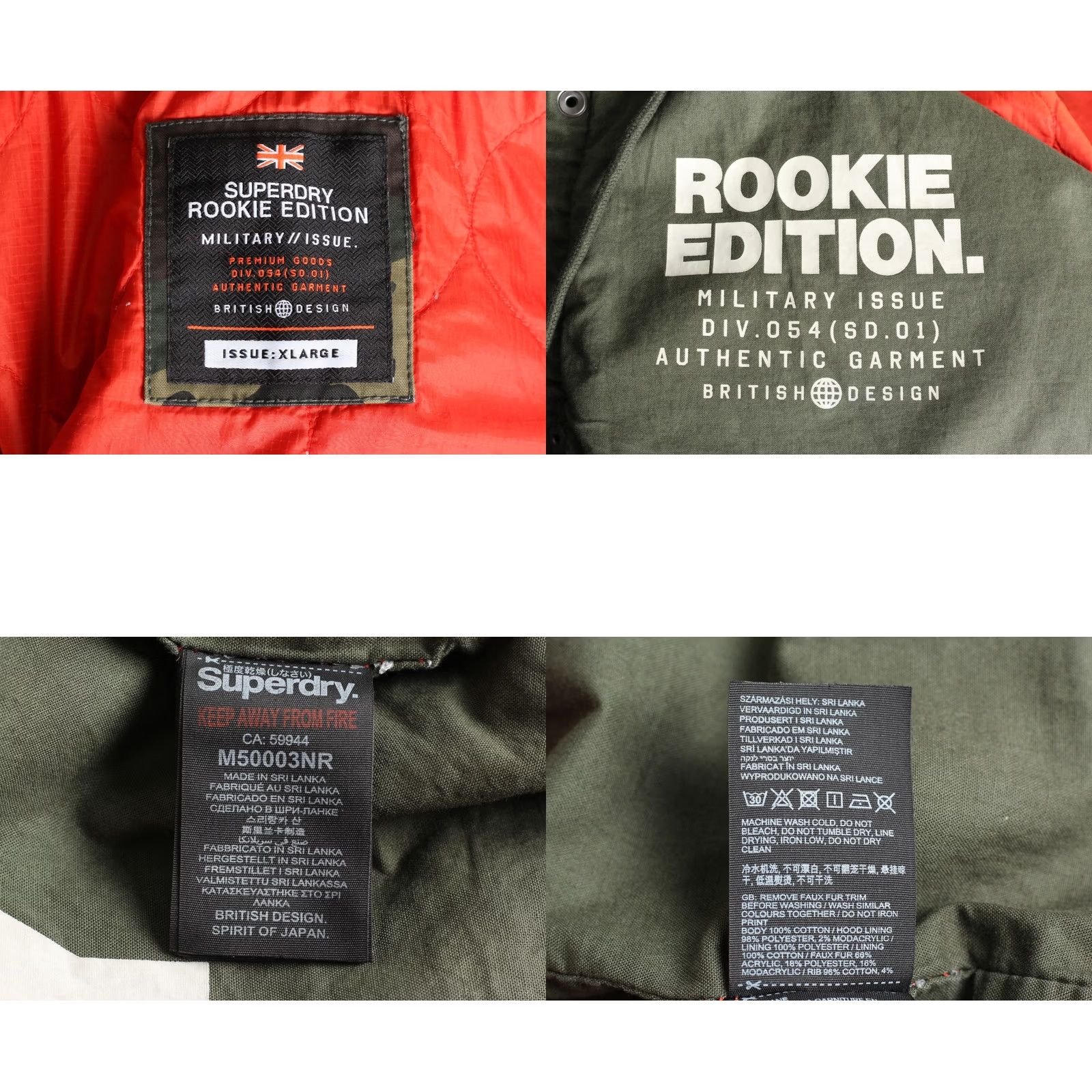 Superdry SUPERDRY Rookie Fur Hooded Camouflage Parka Jacket Men XL MJ6333 Size US XL / EU 56 / 4 - 8 Thumbnail