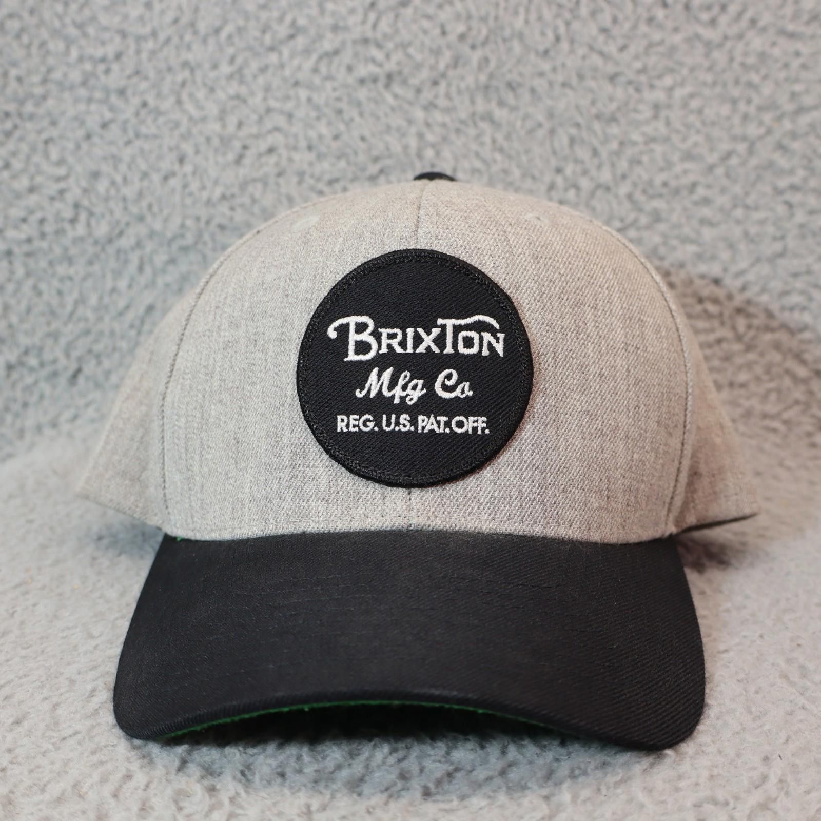 Off-White Brixton MFG Hat Cap SnapBack Black Grey Outdoors Patch Size ONE SIZE - 1 Thumbnail