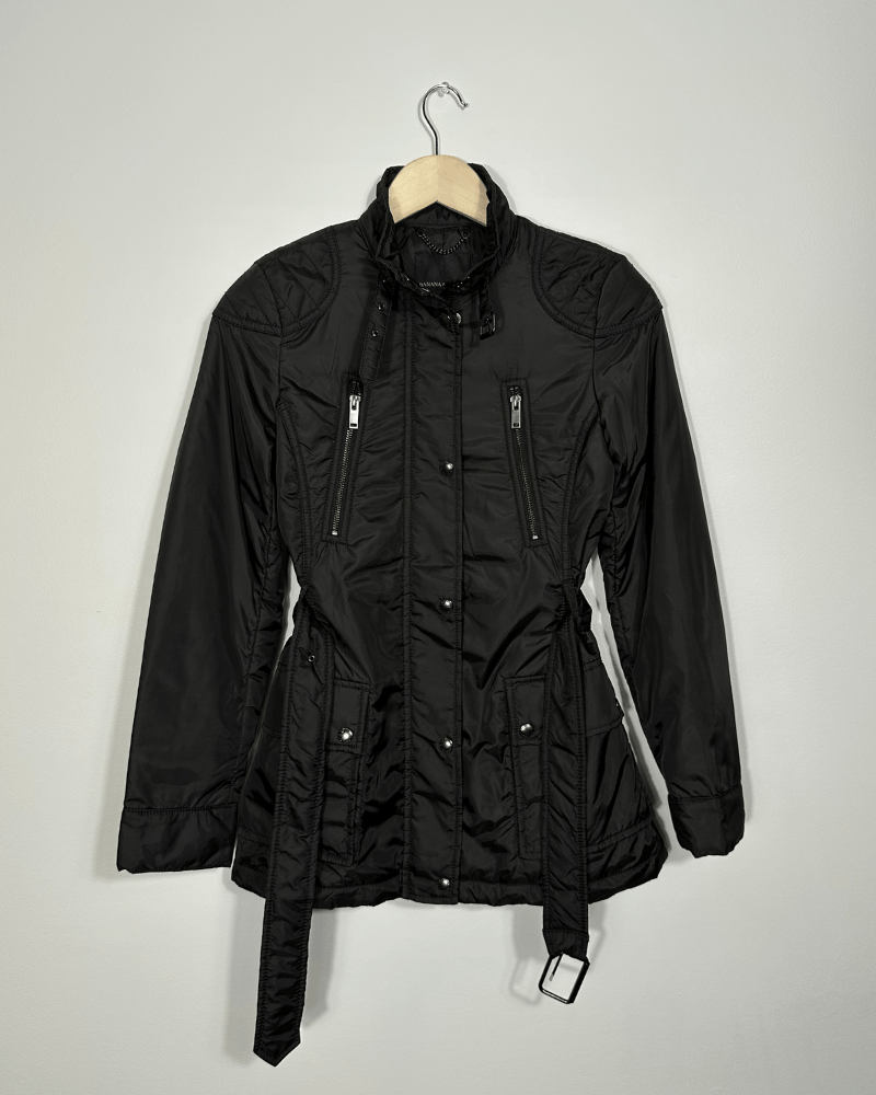 Banana Republic Banana Republic Women's Belted Black Jacket - Size XS Size XS / US 0-2 / IT 36-38 - 2 Thumbnail
