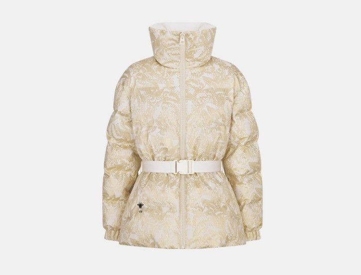 Dior o1w1db10225 417C70A2 Belt Puffer Jacket in Beige Size S / US 4 / IT 40 - 1 Thumbnail