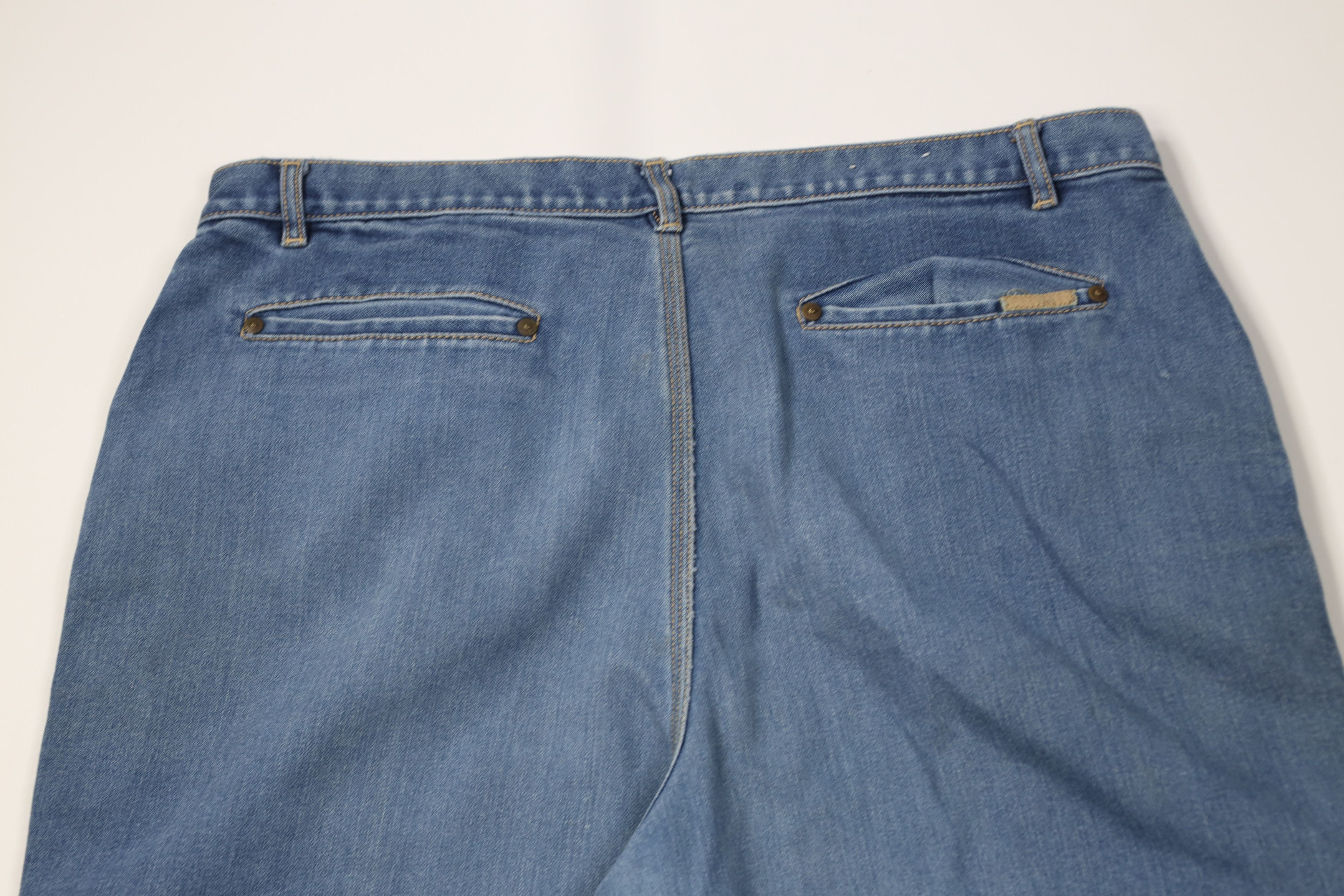 Vintage Vintage 90s Streetwear Stretch Tapered Leg Denim Jeans Size 38" / US 16 / IT 52 - 13 Thumbnail