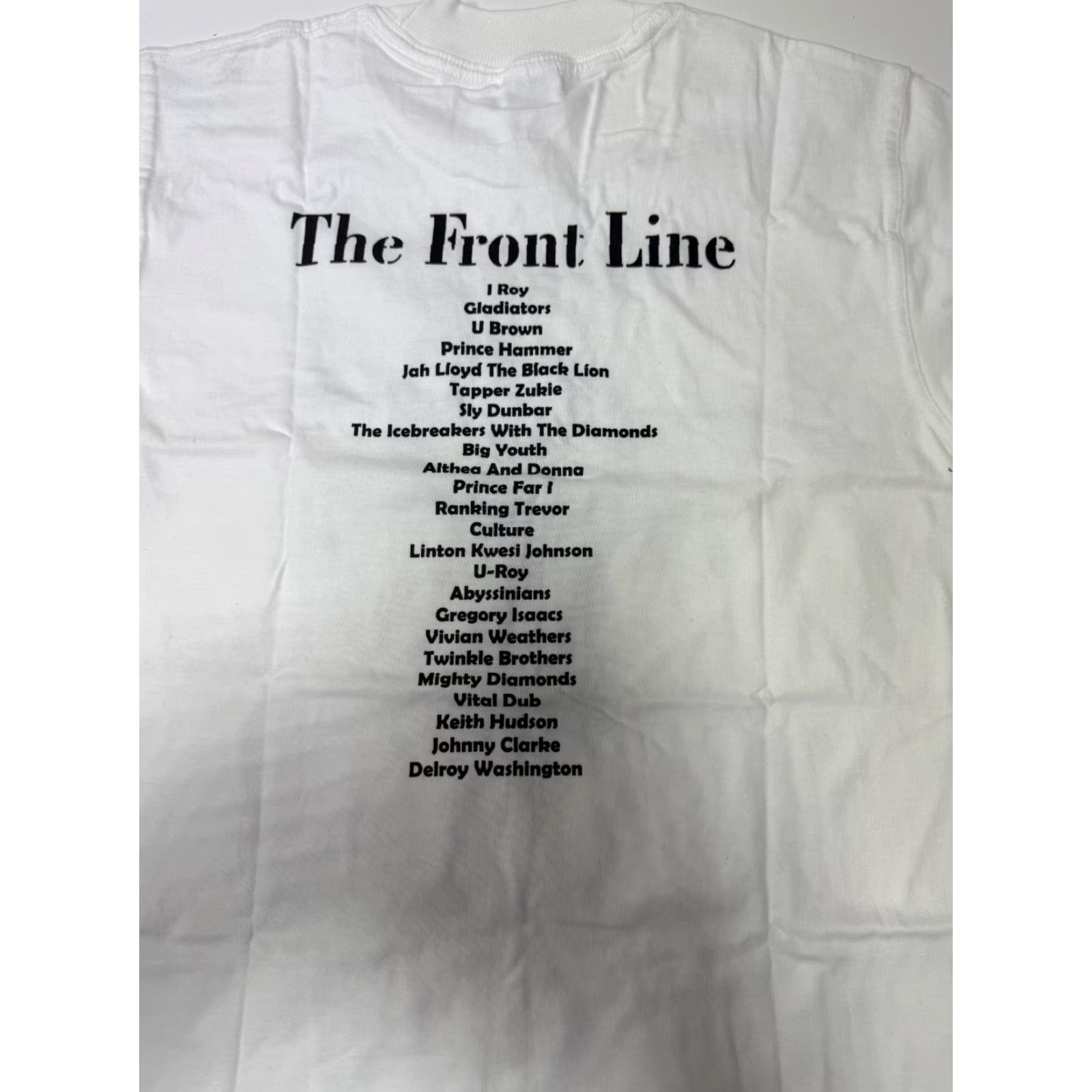 Hanes VINTAGE Hanes 1978 Front Line Reggae T-Shirt Unisex Adult Small White Promotional Collectible Size US S / EU 44-46 / 1 - 7 Thumbnail