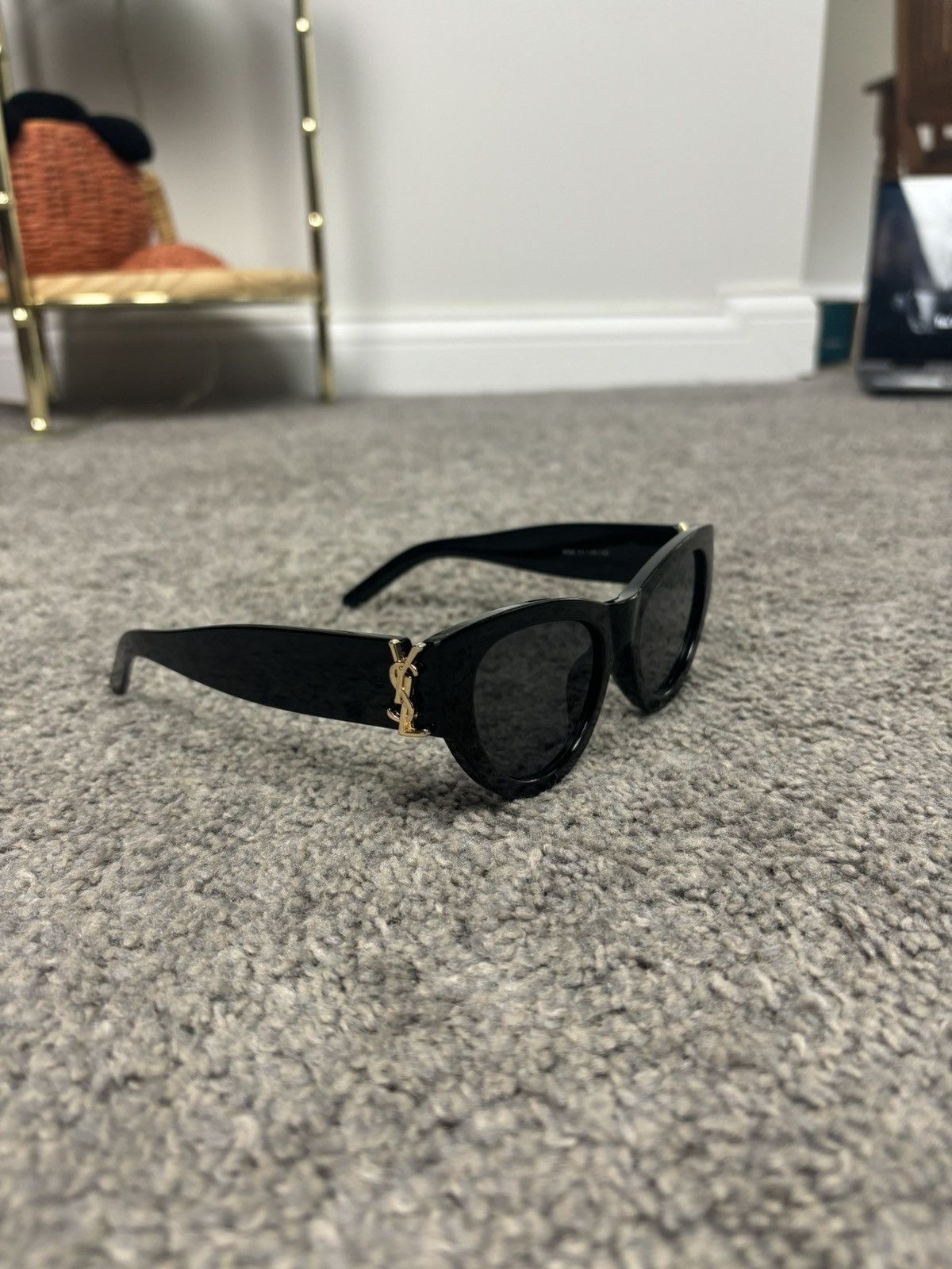 Yves Saint Laurent Saint Laurent Sunglasses SL M94 001 Shiny Black Frame Lens Size ONE SIZE - 11 Thumbnail