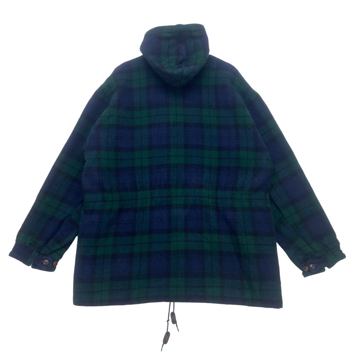 Polo Ralph Lauren Vtg PRL Checkered Plaid Tartan Wool Heavy Coat Size US L / EU 52-54 / 3 - 3 Thumbnail