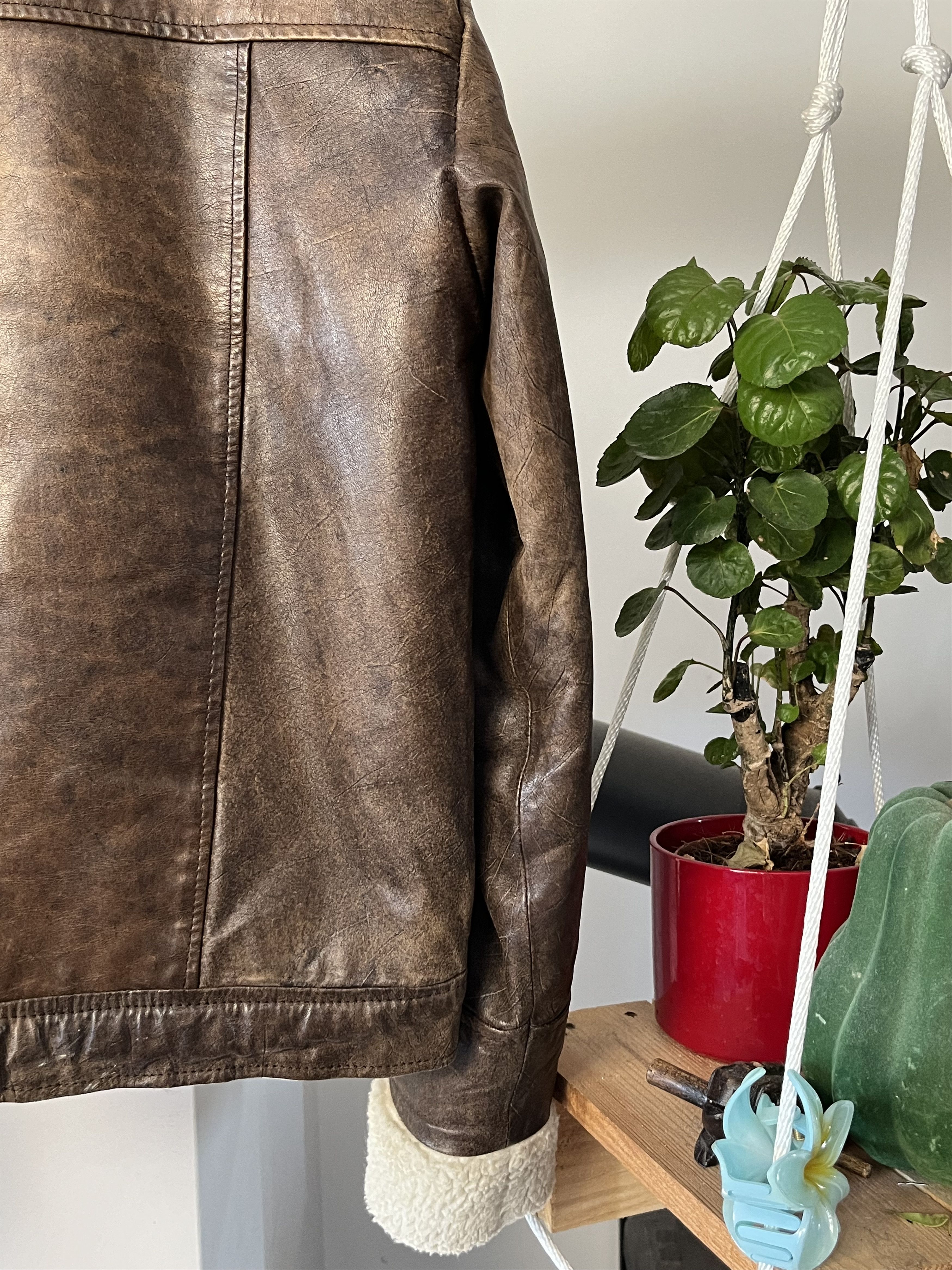 Other Vintage 90s B-3 Real Leather Military Heavy Coat Jacket Size US M / EU 48-50 / 2 - 13 Thumbnail