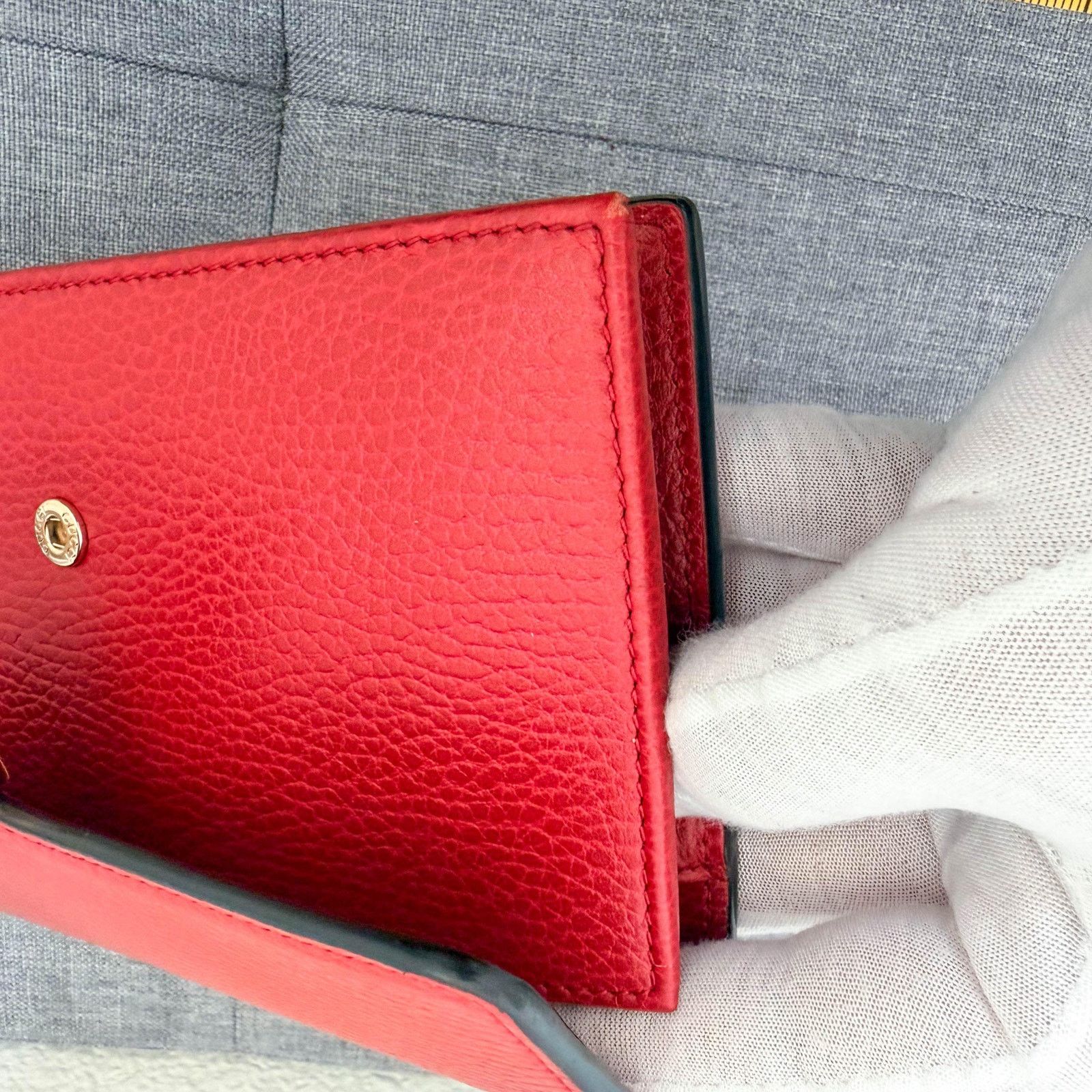 Gucci Gucci Red Leather Interlocking G Chain Bag Size ONE SIZE - 12 Thumbnail