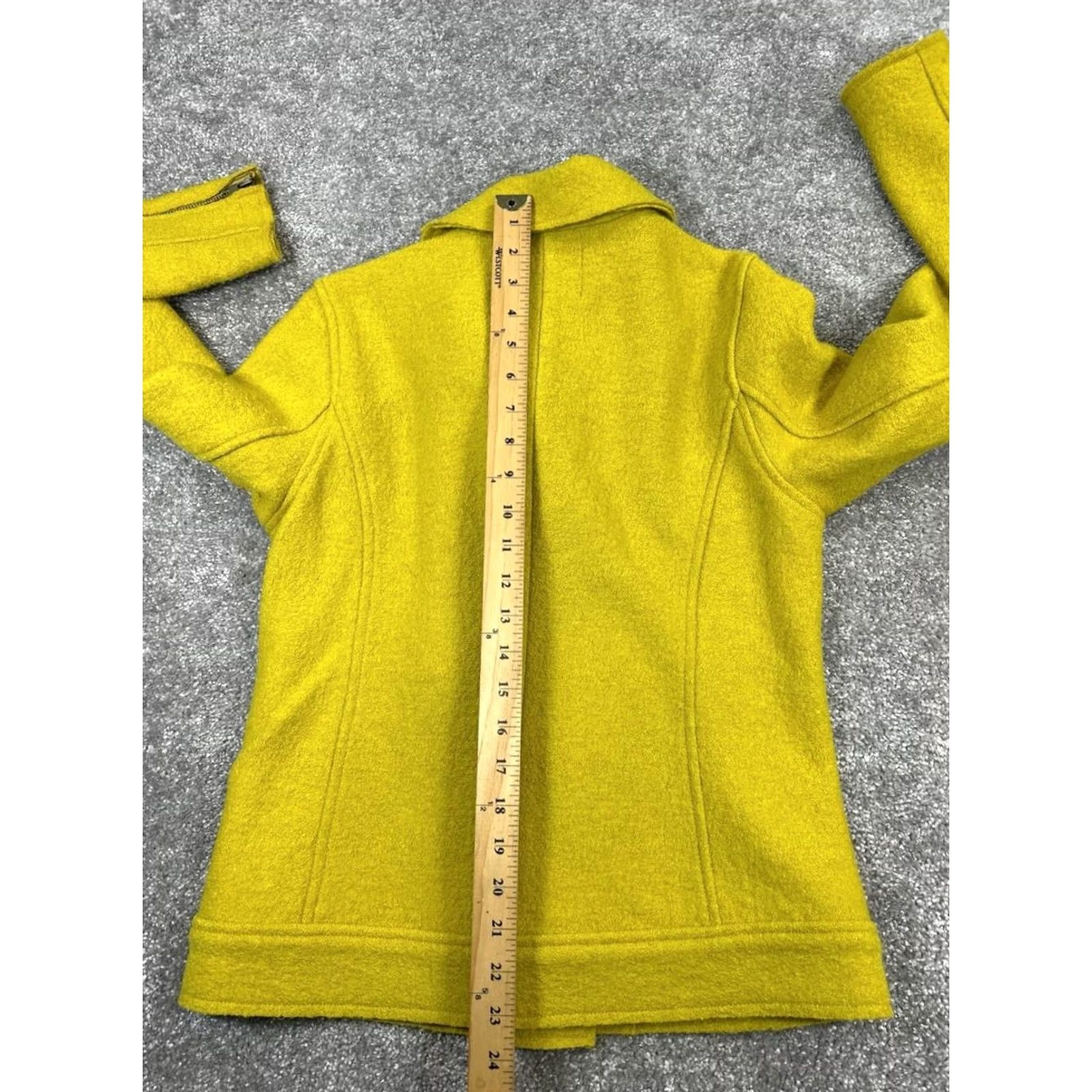Vintage Tahari Jacket Womens Small Yellow Wool Blend Full Zip Size S / US 4 / IT 40 - 7 Thumbnail