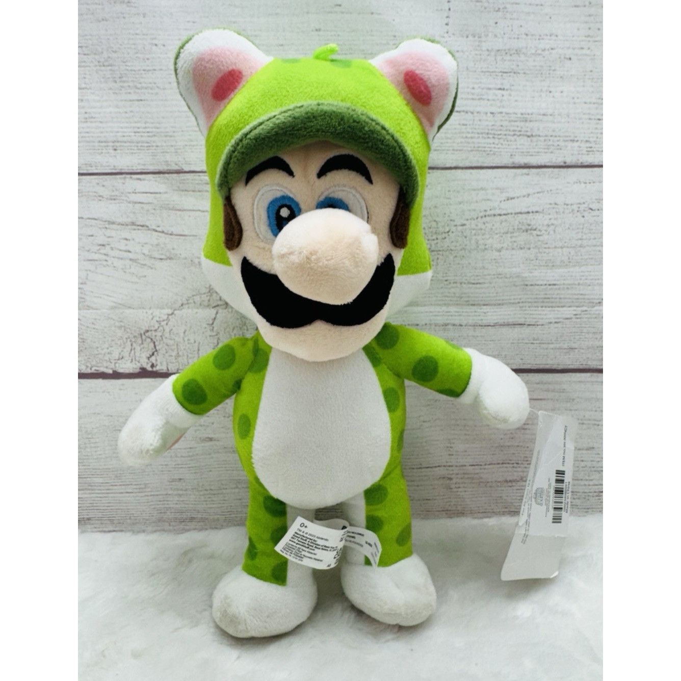 Nintendo SUPER MARIO BROS LUIGI Green Cat Suit Plush 12" Nintendo Stu Size ONE SIZE - 2 Thumbnail