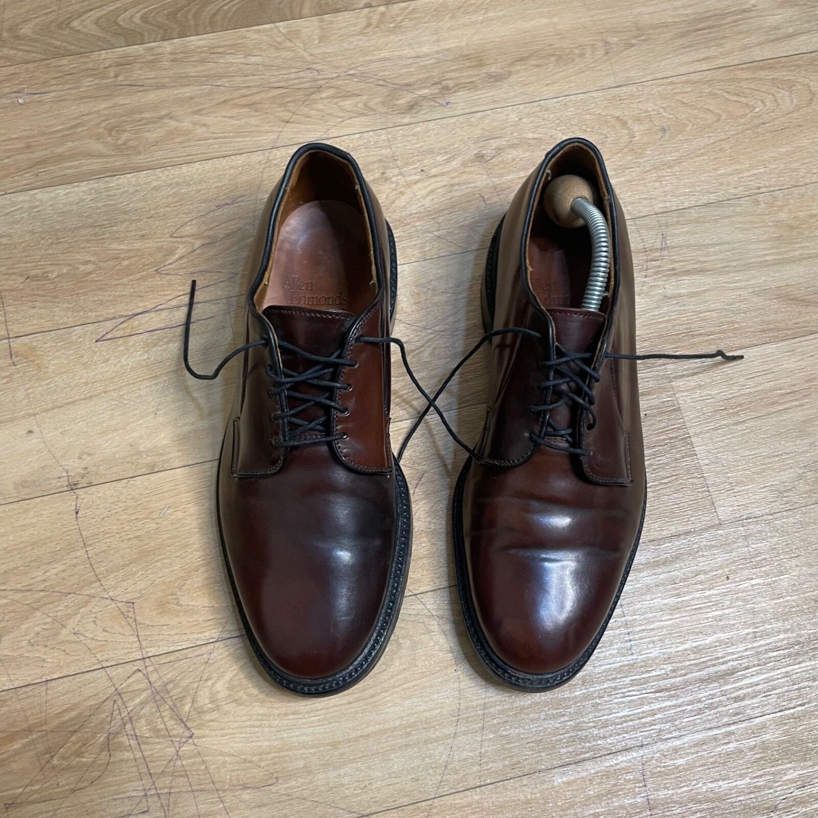 Allen Edmonds Allen Edmonds Park Avenue Oxfords Dress Shoes Brown Leather Size US 7 / EU 40 - 4 Thumbnail