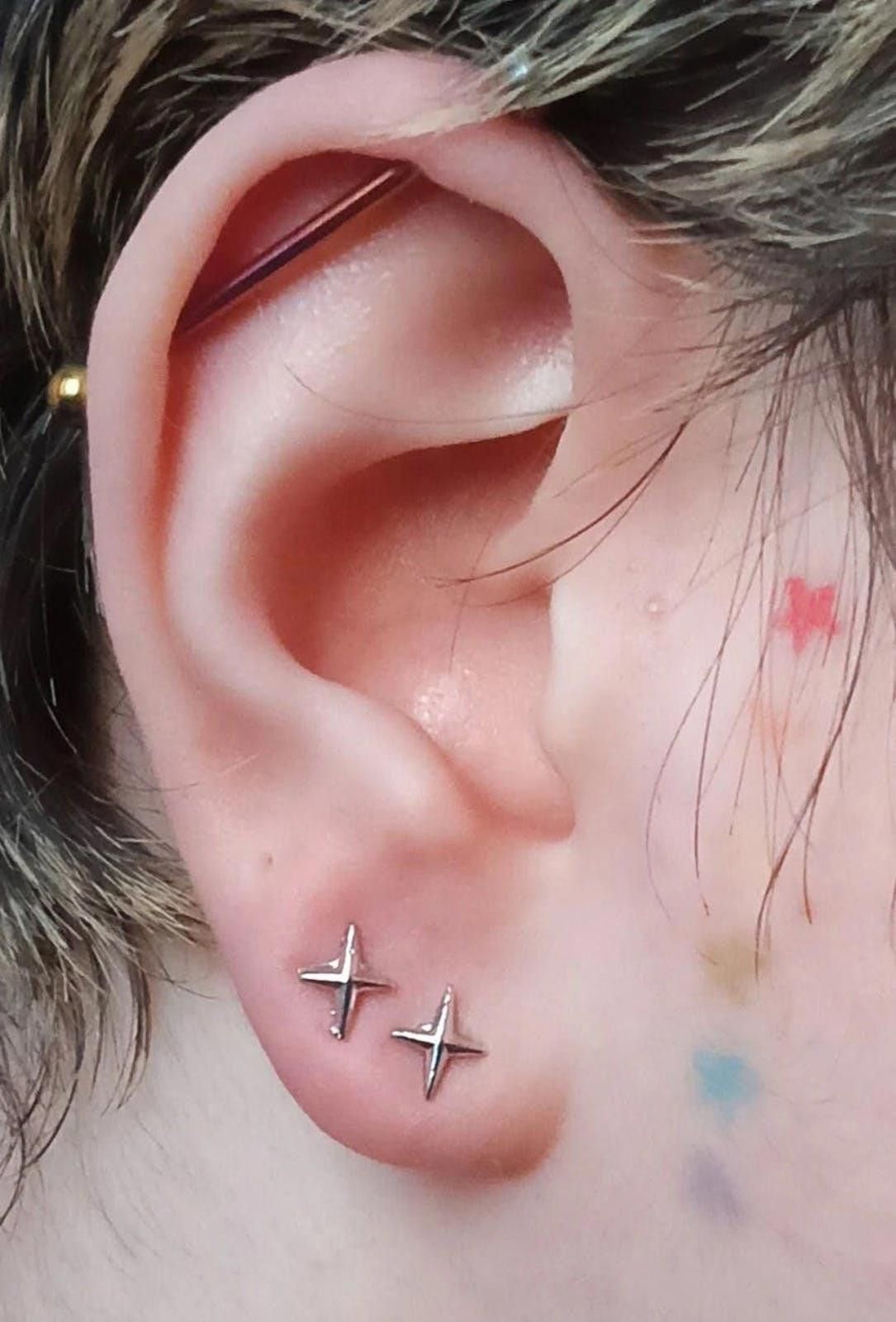 Other Punk Small Star Earrings Size ONE SIZE - 4 Thumbnail