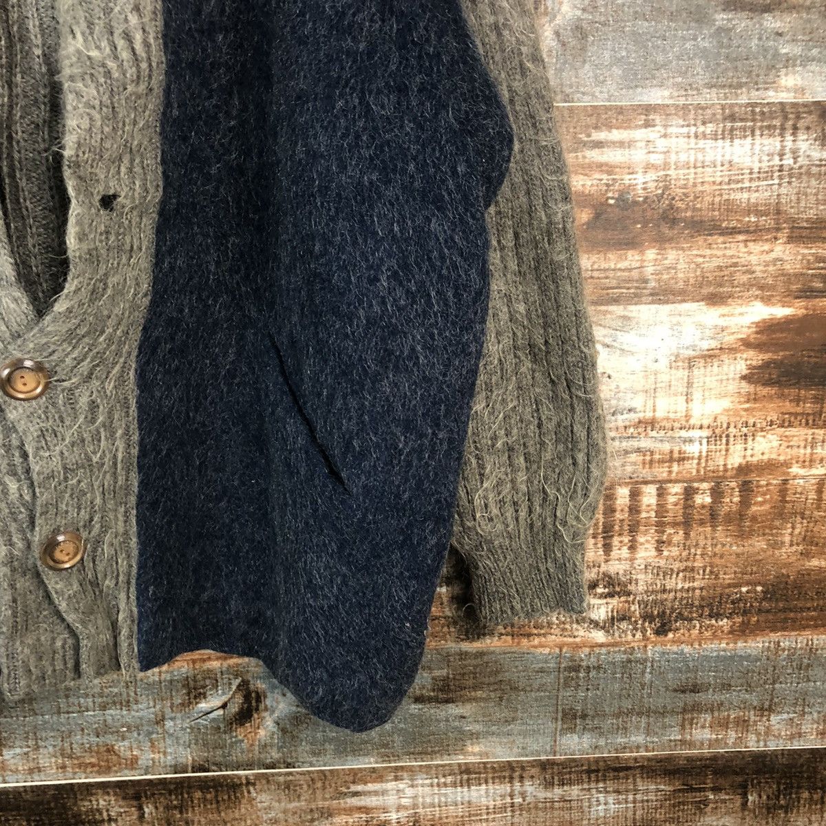 Homespun Knitwear Japanese Brand Grey Cardigan Knitwear #A2007 Size US L / EU 52-54 / 3 - 8 Thumbnail