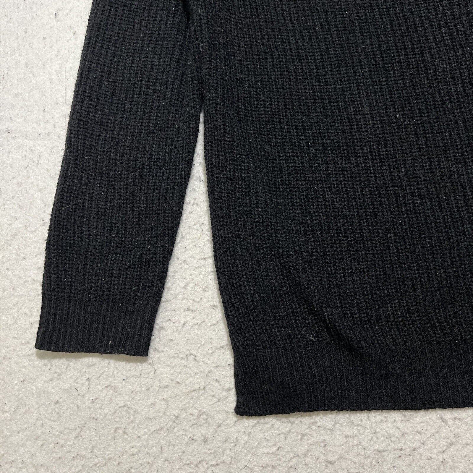 Arizona Jean Co. Arizona XL V-Neck Acrylic Black Ribbed Pullover Sweater Size XL / US 12-14 / IT 48-50 - 6 Thumbnail