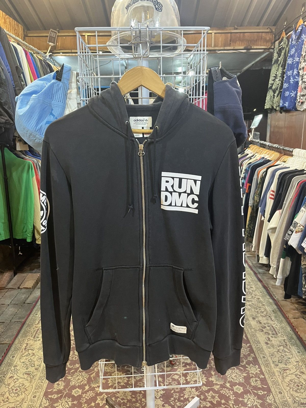 Adidas × RUN DMC Adidas Originals Run DMC hoodie in black cotton Size US M / EU 48-50 / 2 - 1 Thumbnail