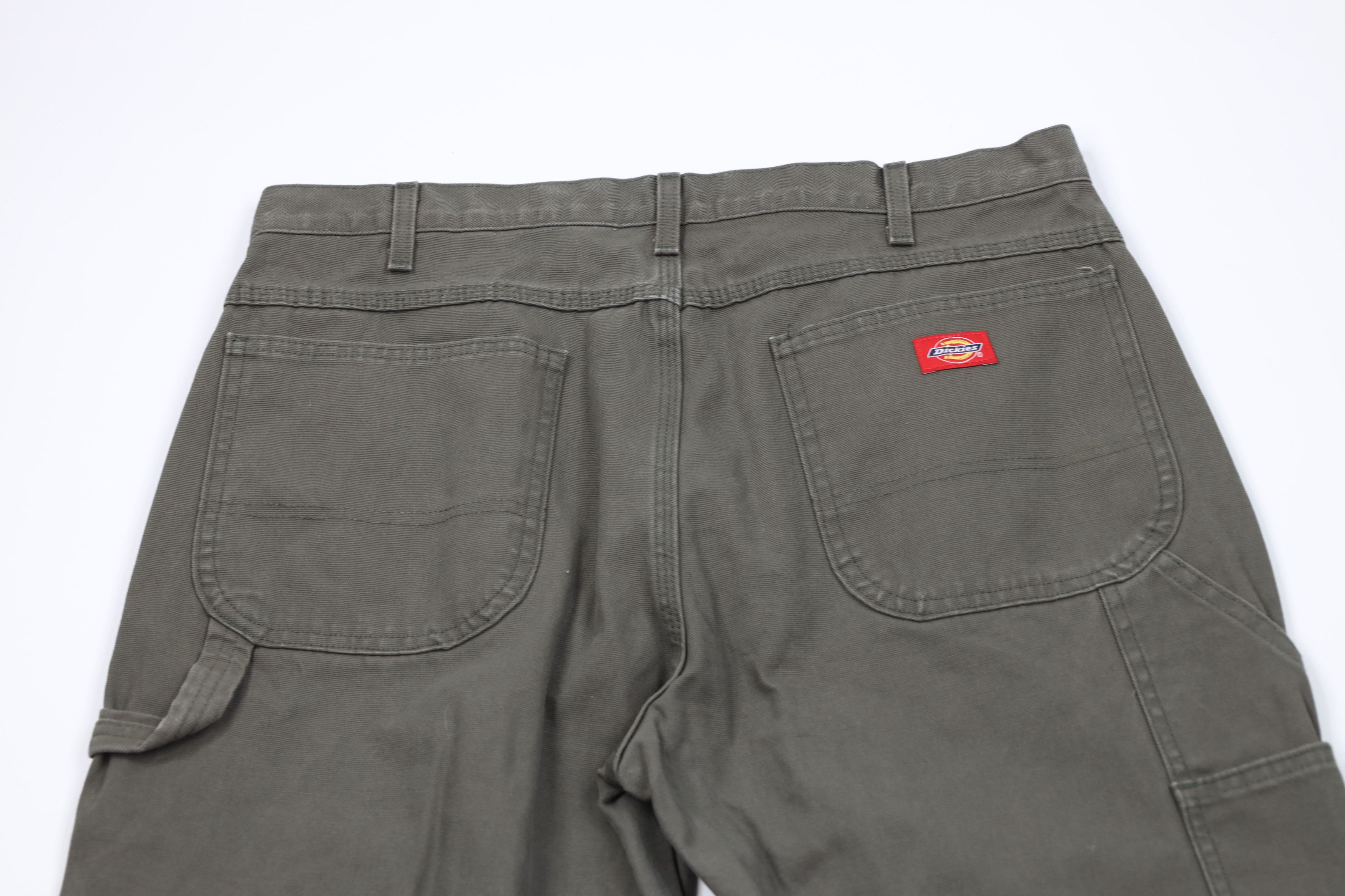 Dickies Vintage Y2K Dickies Wide Leg Dungaree Pants Green Cotton Size US 36 / EU 52 - 8 Thumbnail