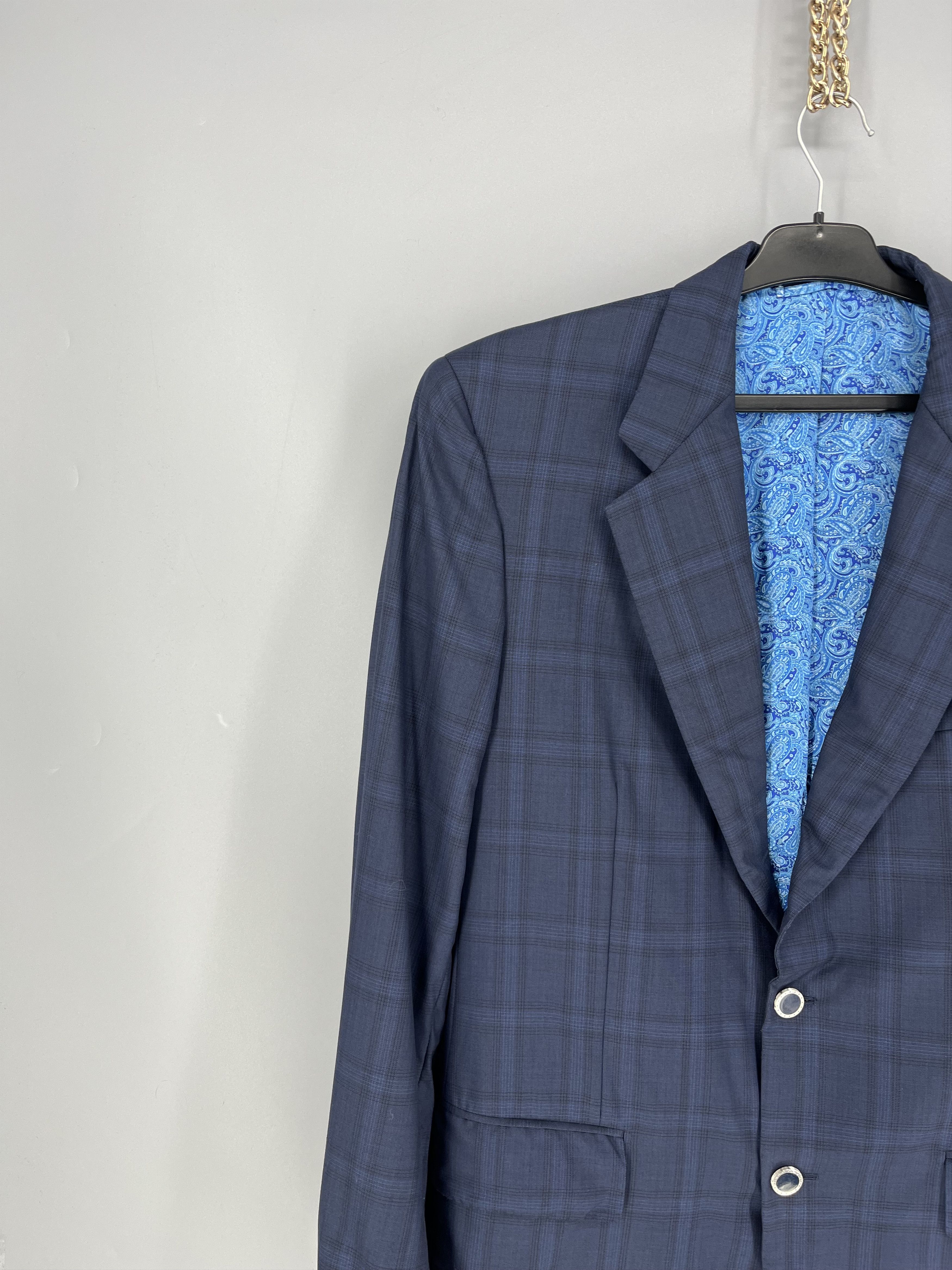 Stefano Ricci Stefano Ricci Two Button Eagle Logo Blazer Super 150 Wool Size 50R - 4 Thumbnail