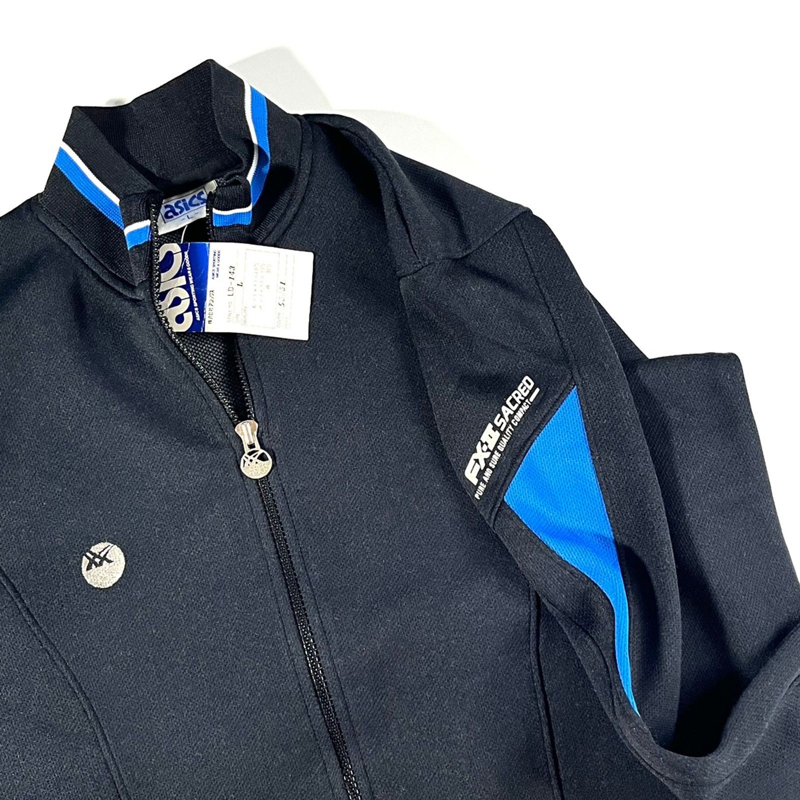 Japanese Brand × Vintage BNWT Vintage 1990’s ASICS Track Jacket Black Medium Size US M / EU 48-50 / 2 - 8 Thumbnail