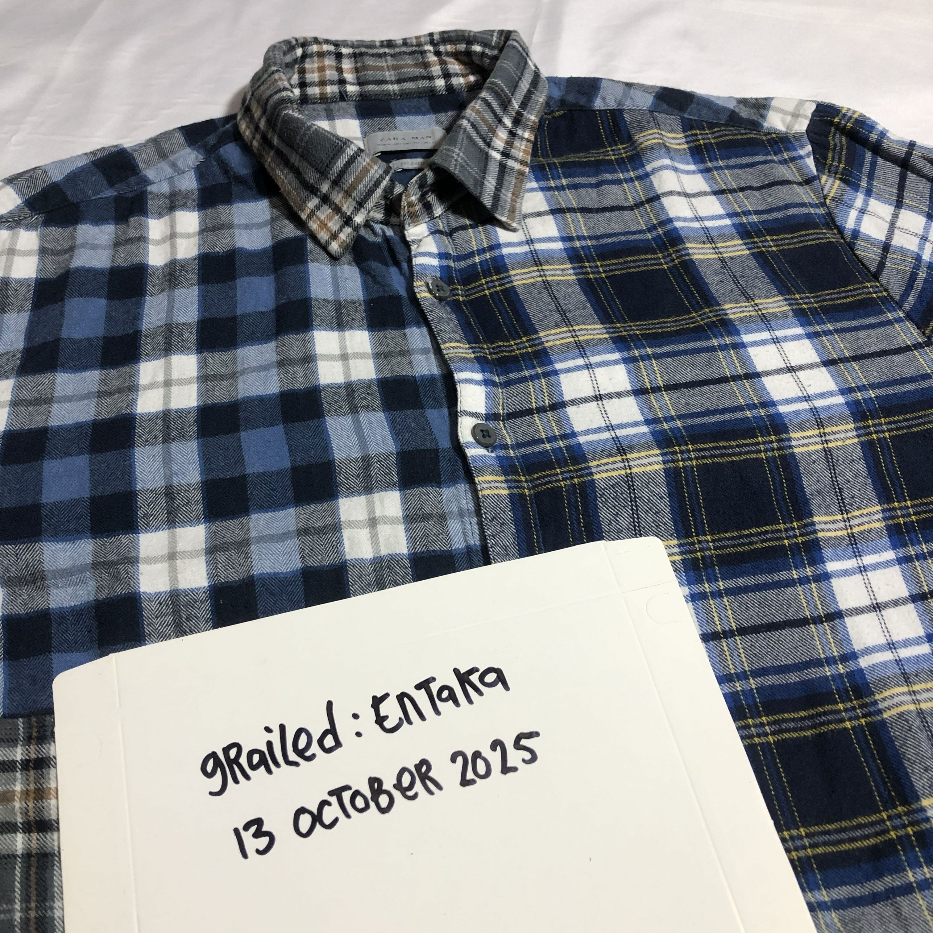 Zara Man Patchwork Flannel Shirt Size US L / EU 52-54 / 3 - 9 Thumbnail