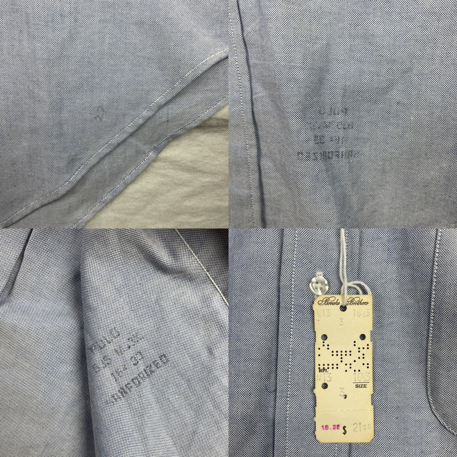 Brooks Brothers VINTAGE Brooks Brothers Shirt Mens 16.5-3 Blue Oxford Button Down Long Sleeve 2XL Regular Navy Blue Chinstrap? Size US XXL / EU 58 / 5 - 8 Thumbnail
