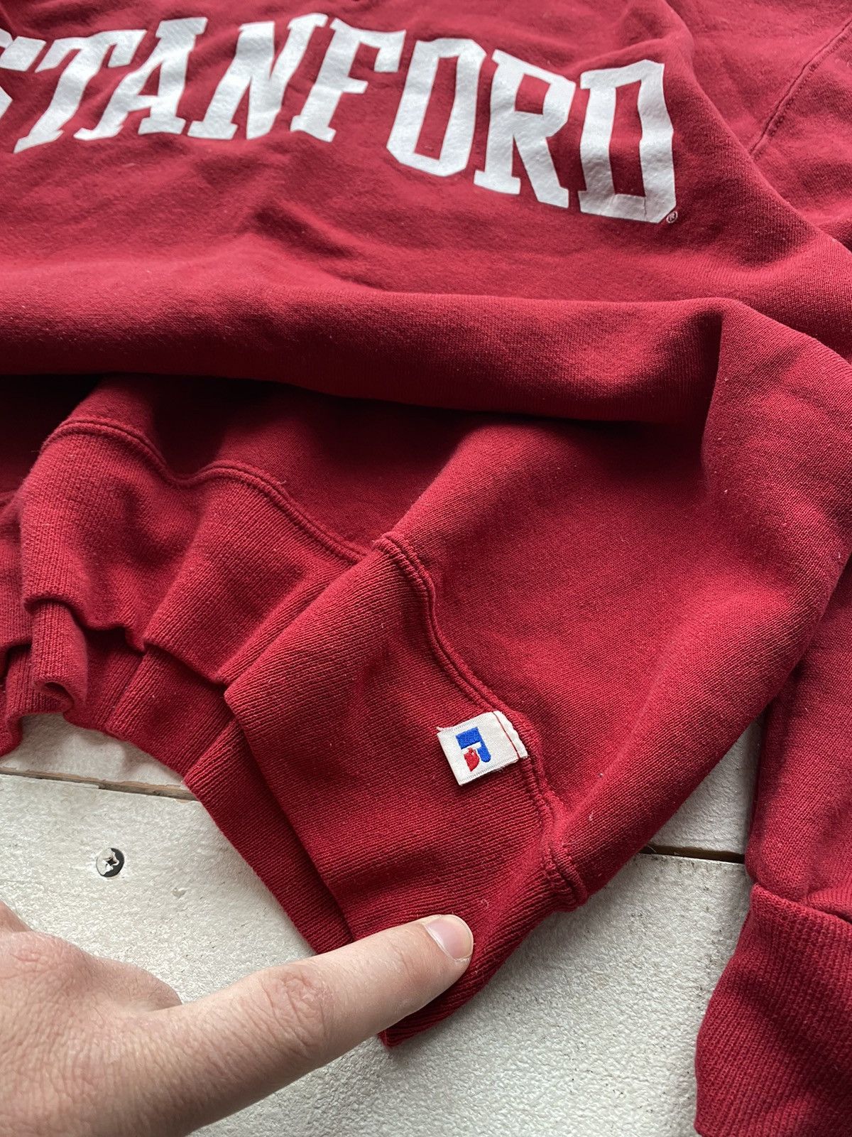 Russell Athletic × Vintage 🔥90s Russell Athletic Stanford Red Mens Sweatshirt Size US M / EU 48-50 / 2 - 5 Thumbnail