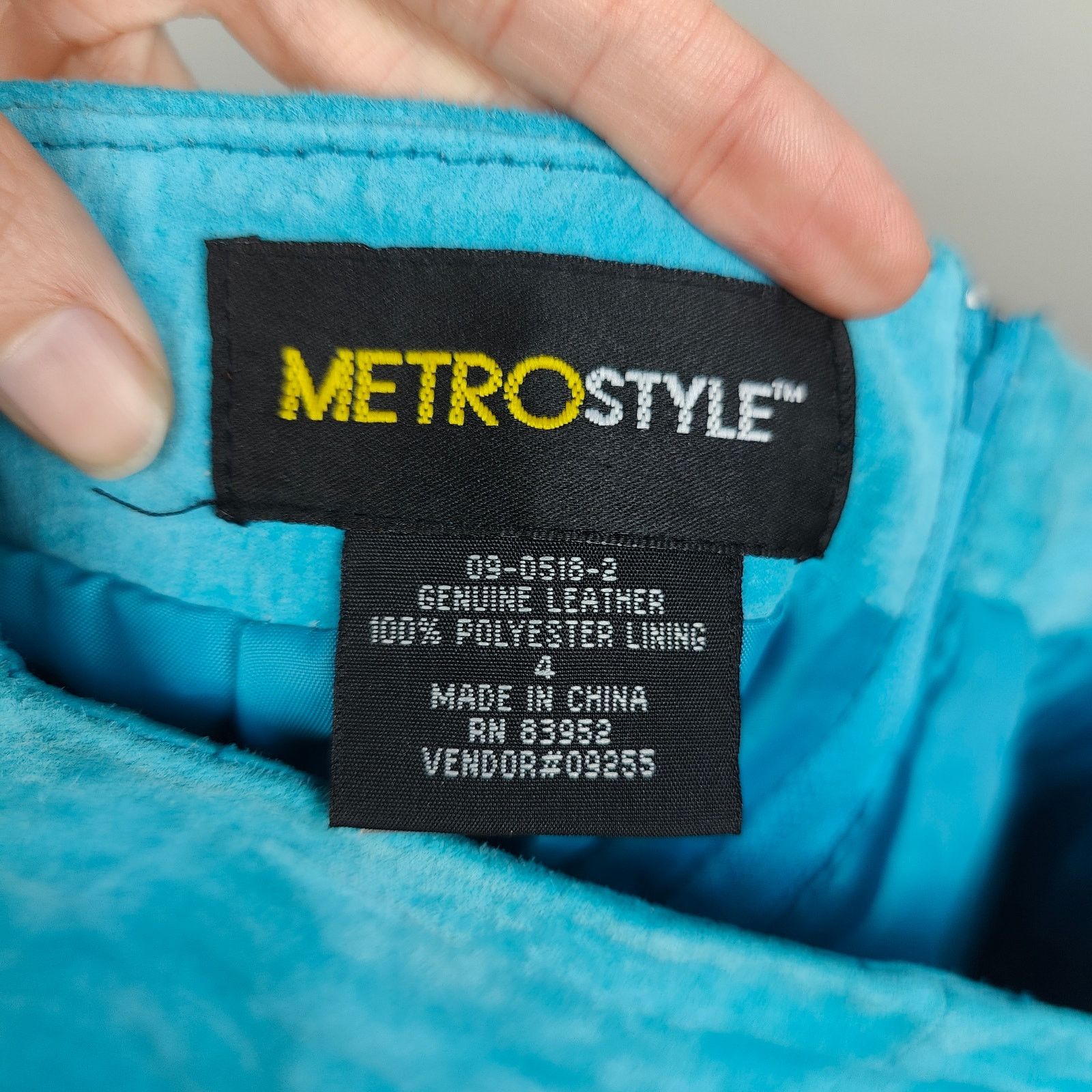 Other Vintage Metrostyle Suede Skirt Womens 4 Blue Brown Size 27" / US 4 / IT 40 - 6 Thumbnail