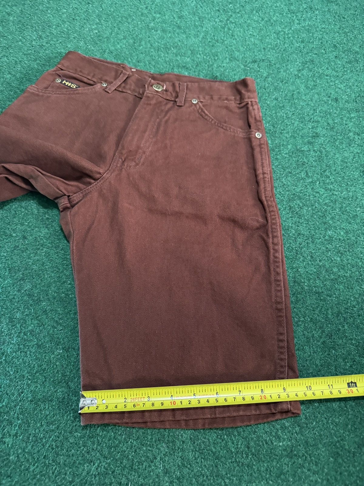 Vintage His Jeans Vintage Brown Jorts 90s 26 Waist 11” Denim Shorts Size US 26 / EU 42 - 7 Thumbnail