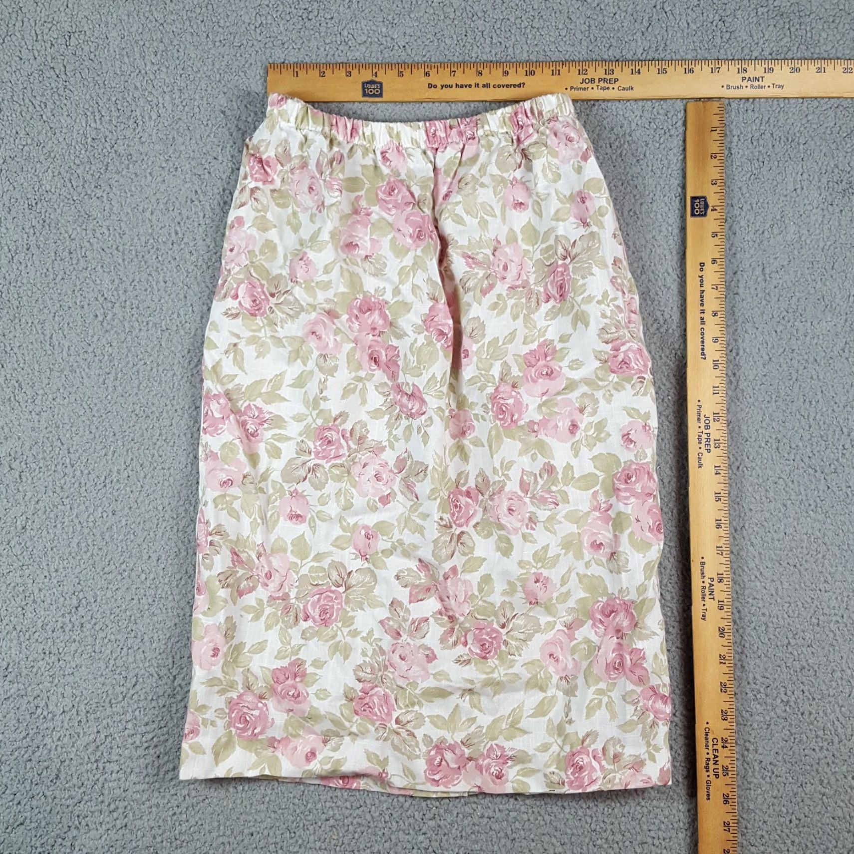 Vintage Vintage 80s Pink Flower Stretch Waist Pencil Straight Womens 8 Floral Skirt Size 30" / US 8 / IT 44 - 7 Thumbnail