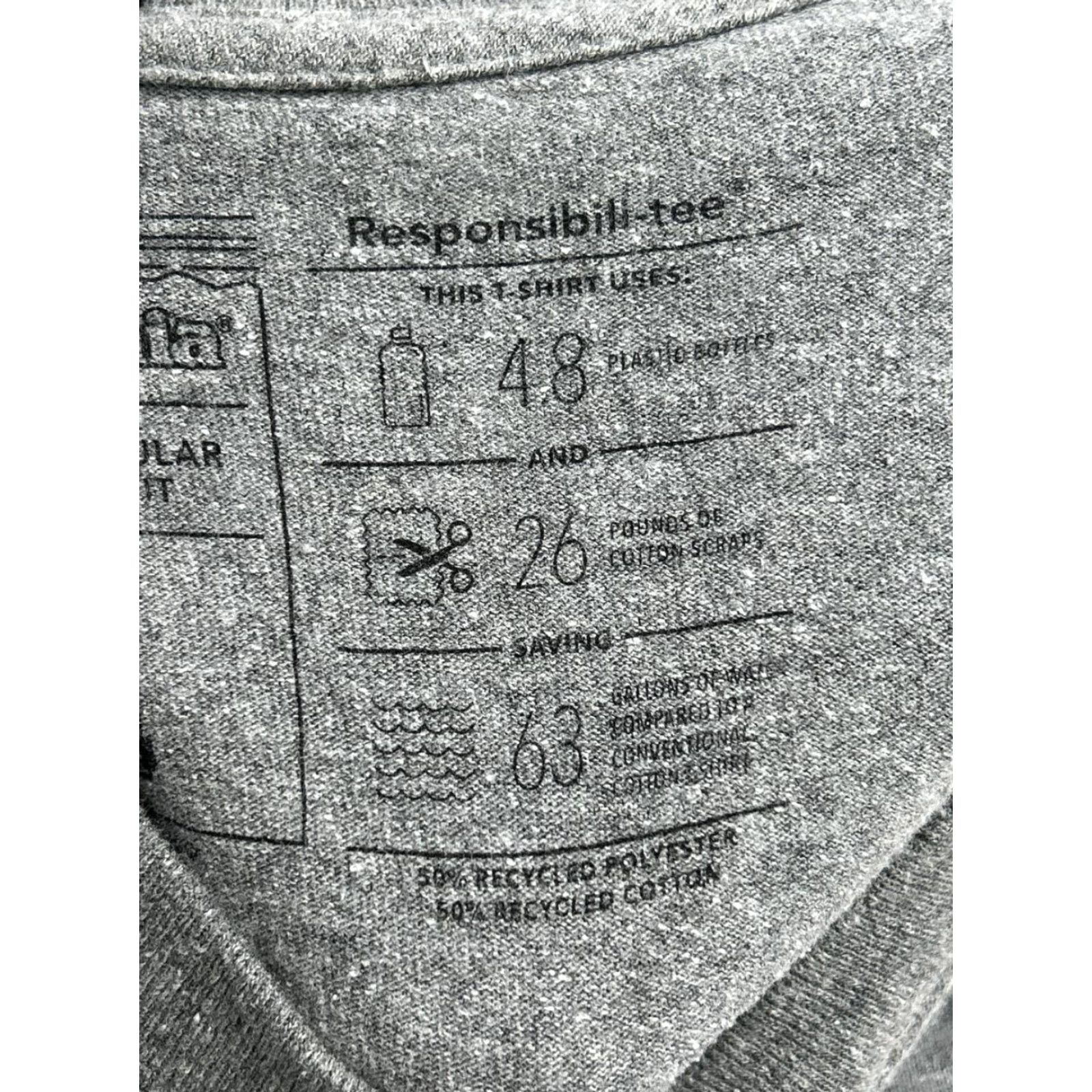 Patagonia Patagonia T Shirt Mens Small Gray Long Sleeve P 6 Logo Responsibili Regular Fit Size US S / EU 44-46 / 1 - 5 Thumbnail