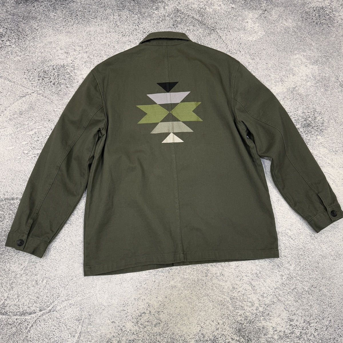 Vintage ZoeK Cotton Twill Inkas Jacket XL Olive Embroidered Size US XL / EU 56 / 4 - 8 Thumbnail