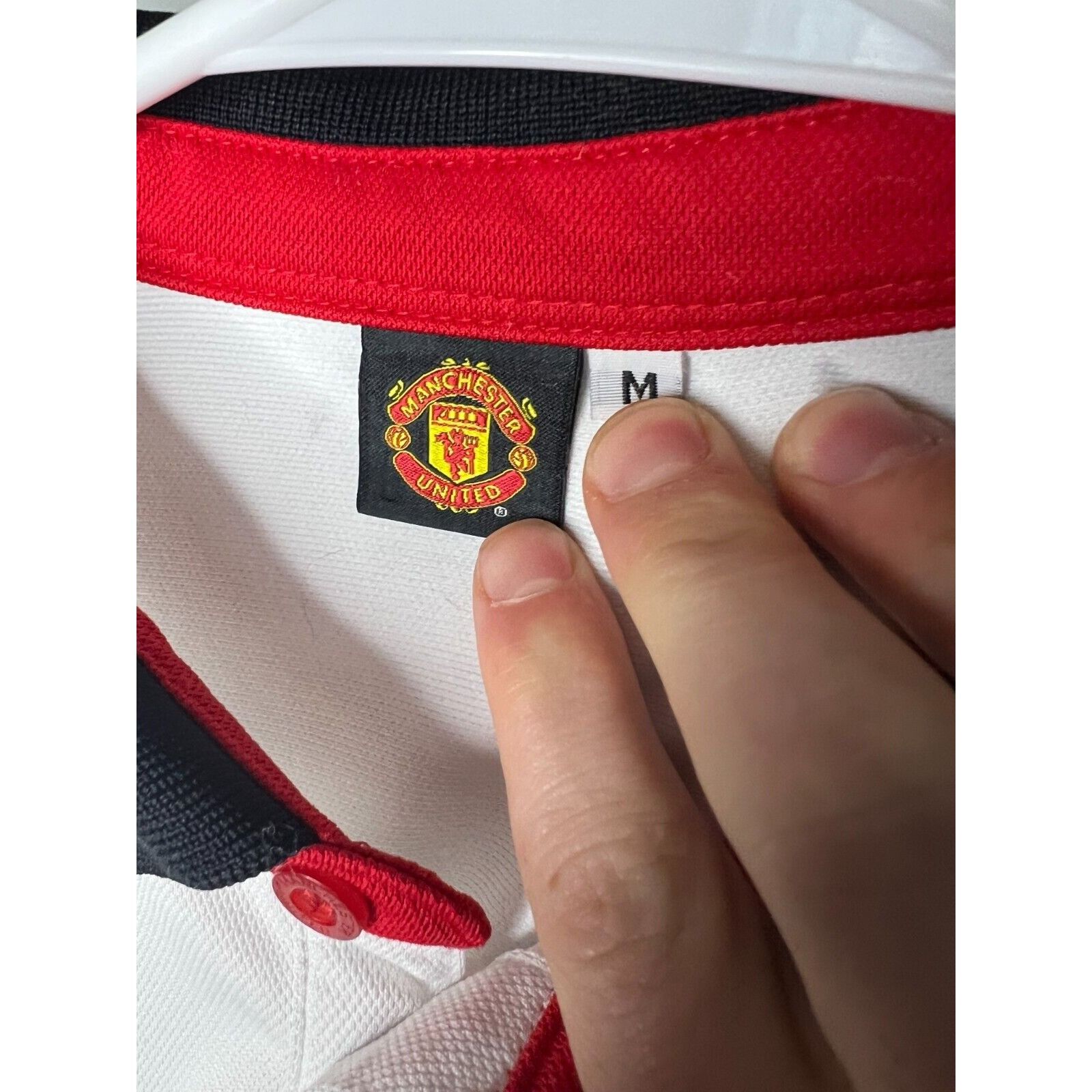 Other Manchester United Polo Shirt Mens MD white Collared Red Devi Size US M / EU 48-50 / 2 - 4 Thumbnail