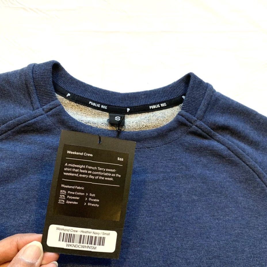 Vintage Public Rec Sweater Mens Small Blue Sweatshirt Weekend Crew Pima French Terry Size US S / EU 44-46 / 1 - 4 Thumbnail