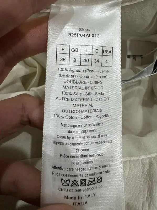 Dior Dior White Lambskin Ladies Shorts . Size 23" - 5 Thumbnail