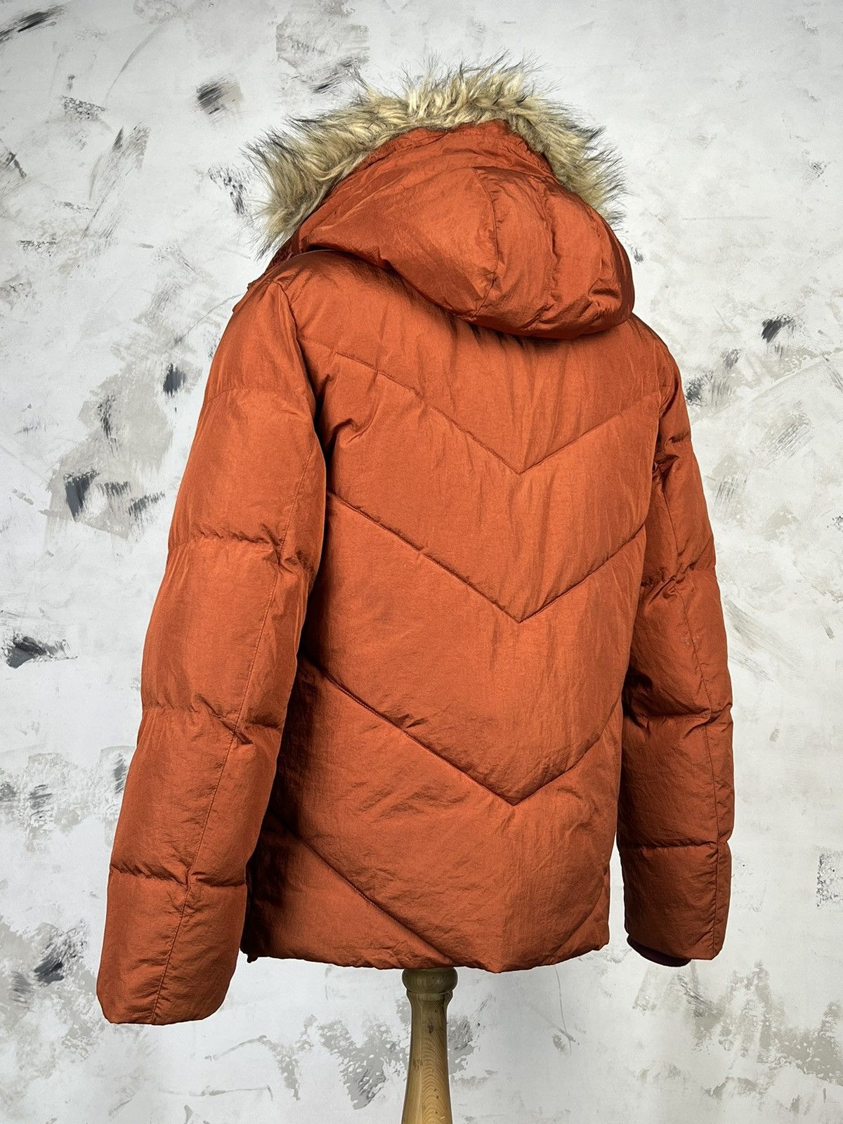 Pretty Green Pretty Green Orange Bomber Jacket Fur Hood Size S - M Size US S / EU 44-46 / 1 - 4 Thumbnail