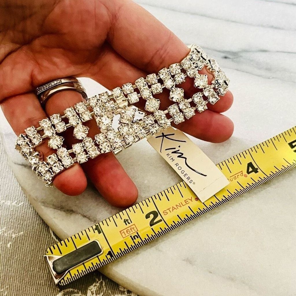 Jewelry Kim Rogers Rhinestone Stretch Bracelet Clear Size ONE SIZE - 7 Thumbnail